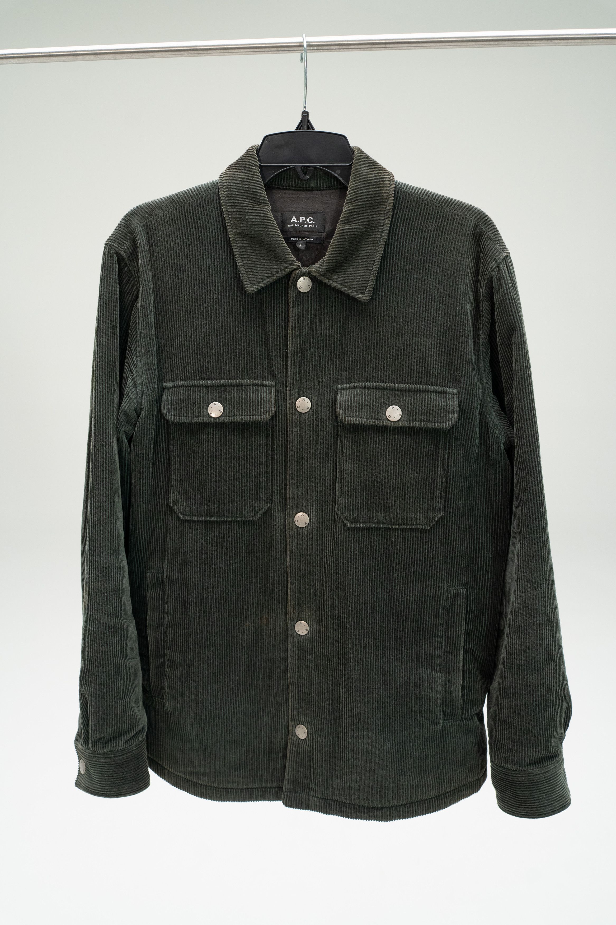A.P.C. A.P.C. Corduroy Alex Jacket in Dark Green Size US S / EU 44-46 / 1 - 1 Thumbnail