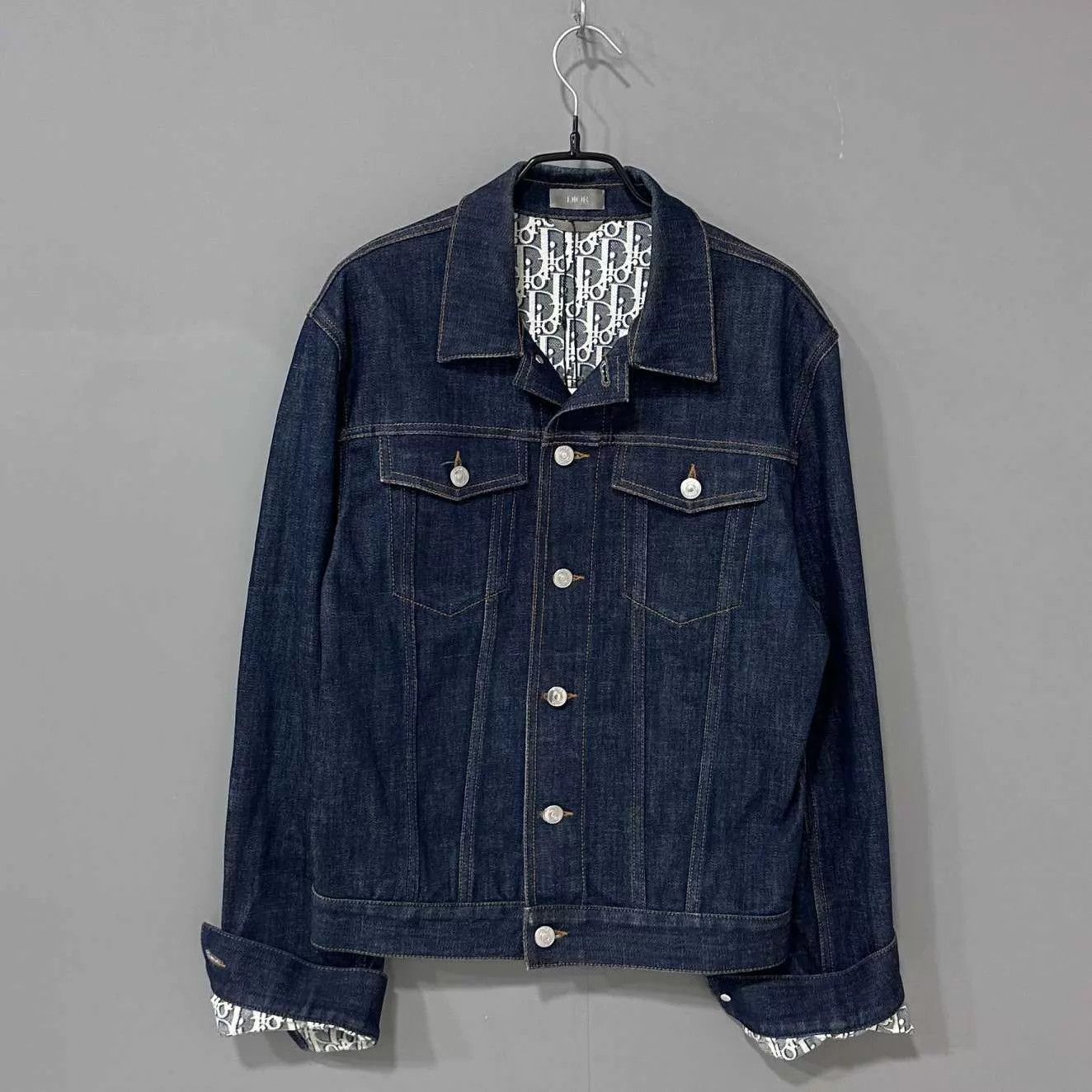 Dior Dior blue all over print denim jacket 95 new 46 Size XL / US 12-14 / IT 48-50 - 1 Thumbnail