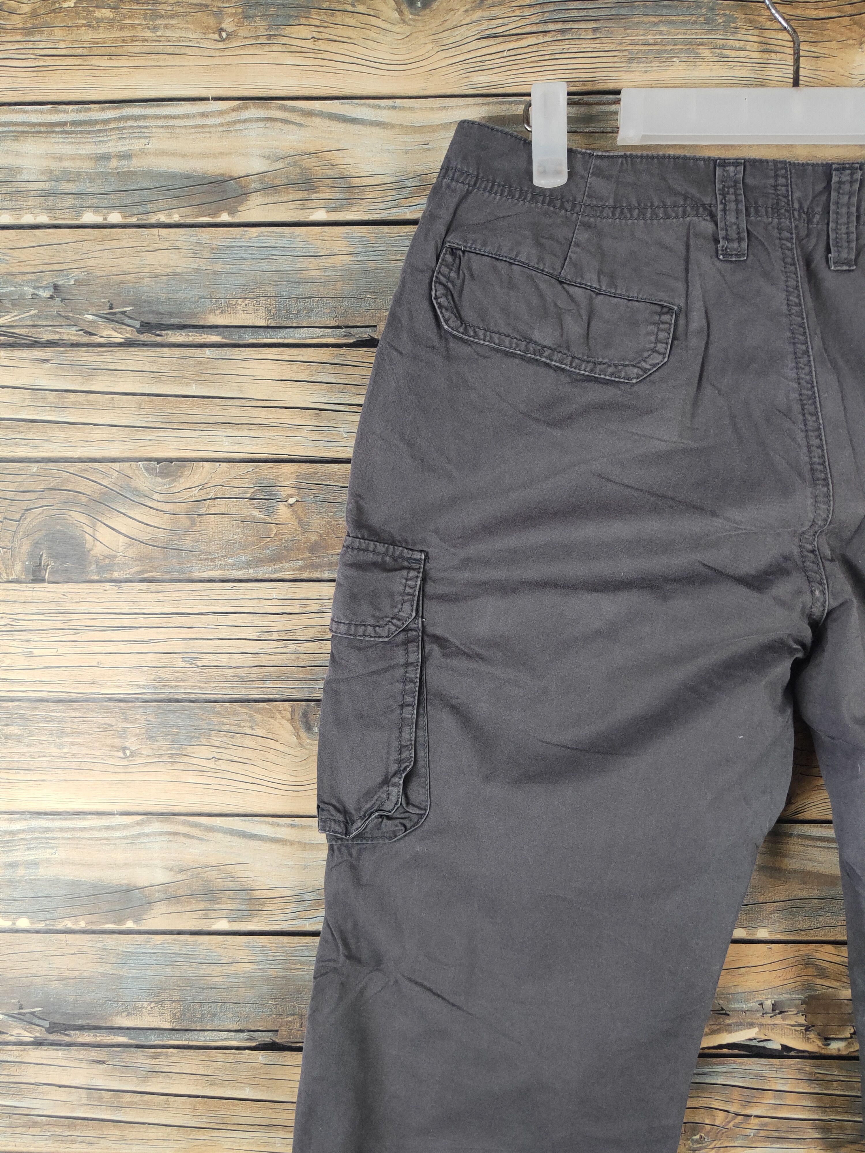 Japanese Brand DL Japanese Brand Dark Gray Multipocket Cargo Pants #2152 Size US 31 - 8 Thumbnail