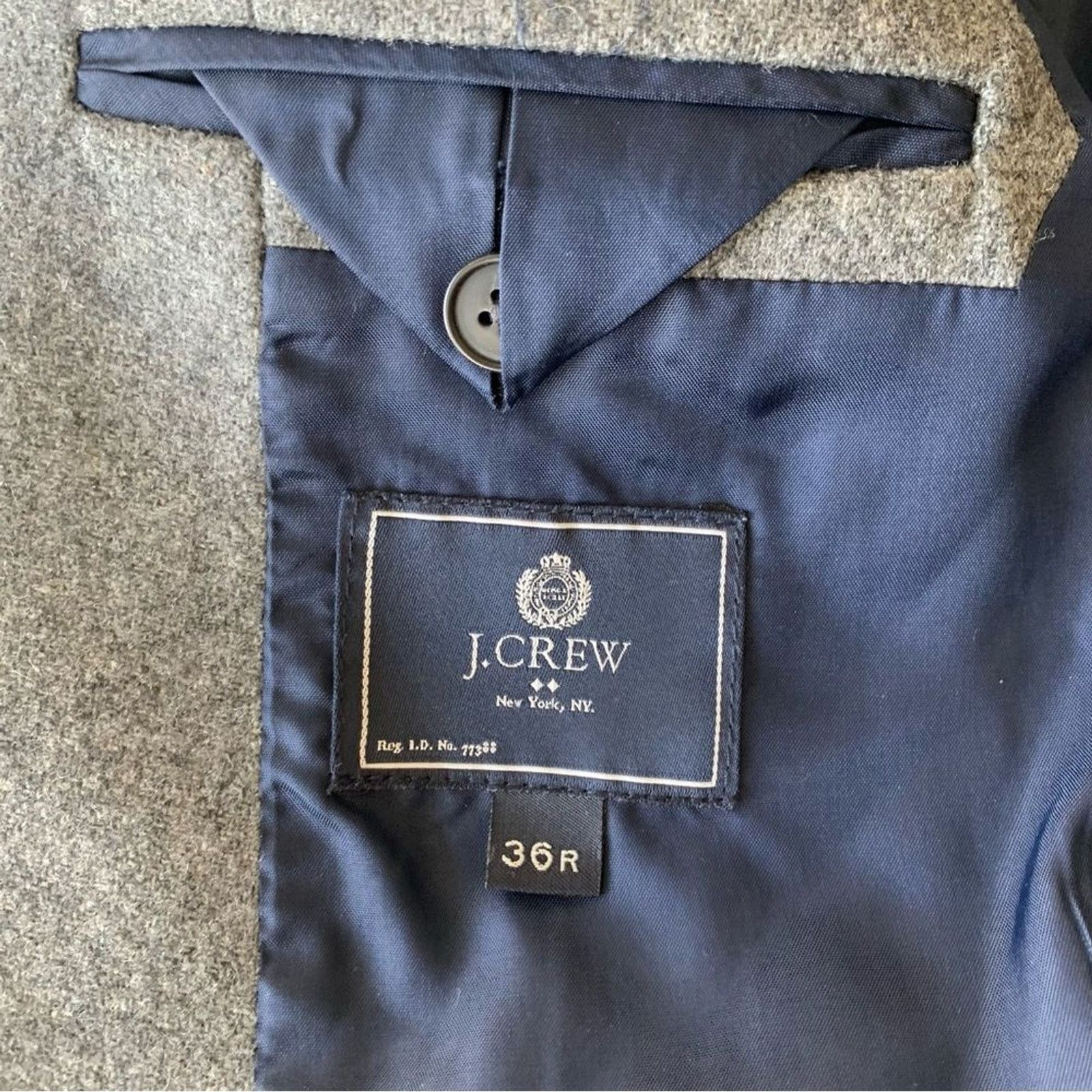 J.Crew J Crew Wool Blend Suede Elbow Patch Sports Jacket Blazer Men Size 36R - 11 Thumbnail