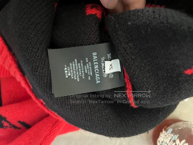 Balenciaga Balenciaga Red bulletproof sweater, size XS Size US XS / EU 42 / 0 - 5 Thumbnail