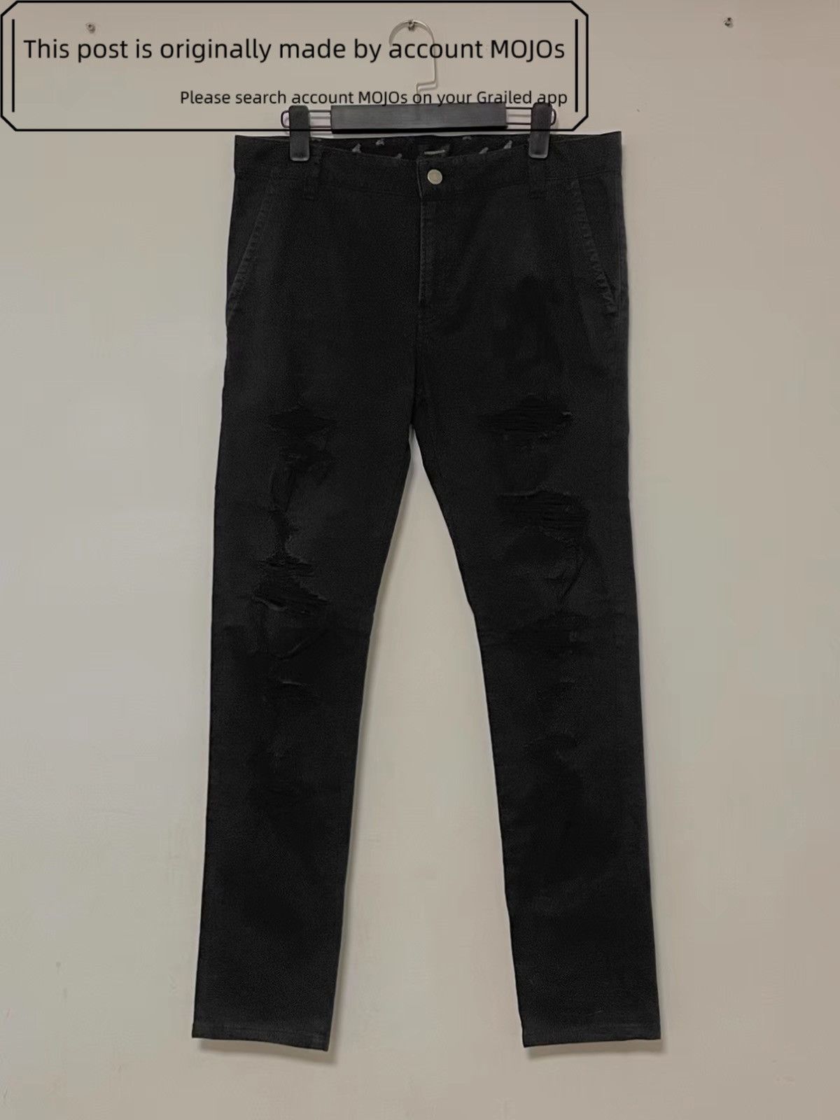 Undercover Sz 5 Undercover Cutting Distressed Black Denim mojo7212 Size US 34 / EU 50 - 2 Thumbnail