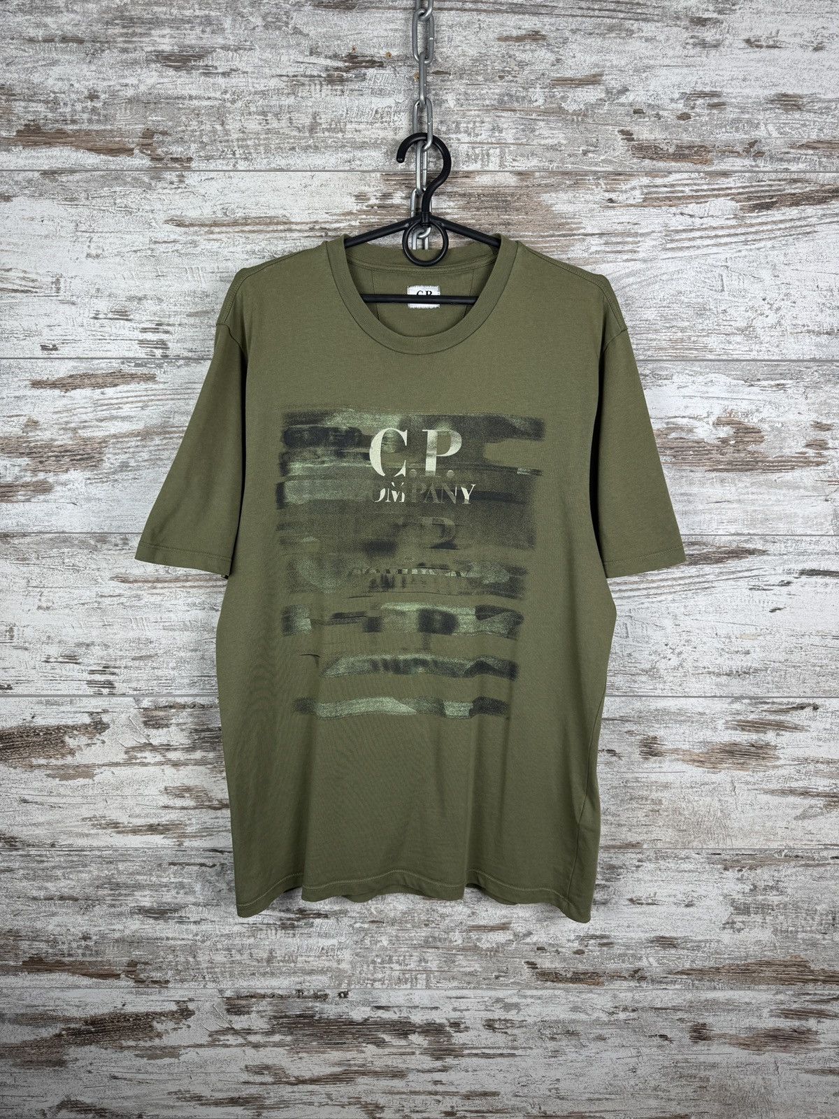 C.P. Company Mens Vintage C.P. Company t-shirt big logo tee green Size US M / EU 48-50 / 2 - 1 Thumbnail