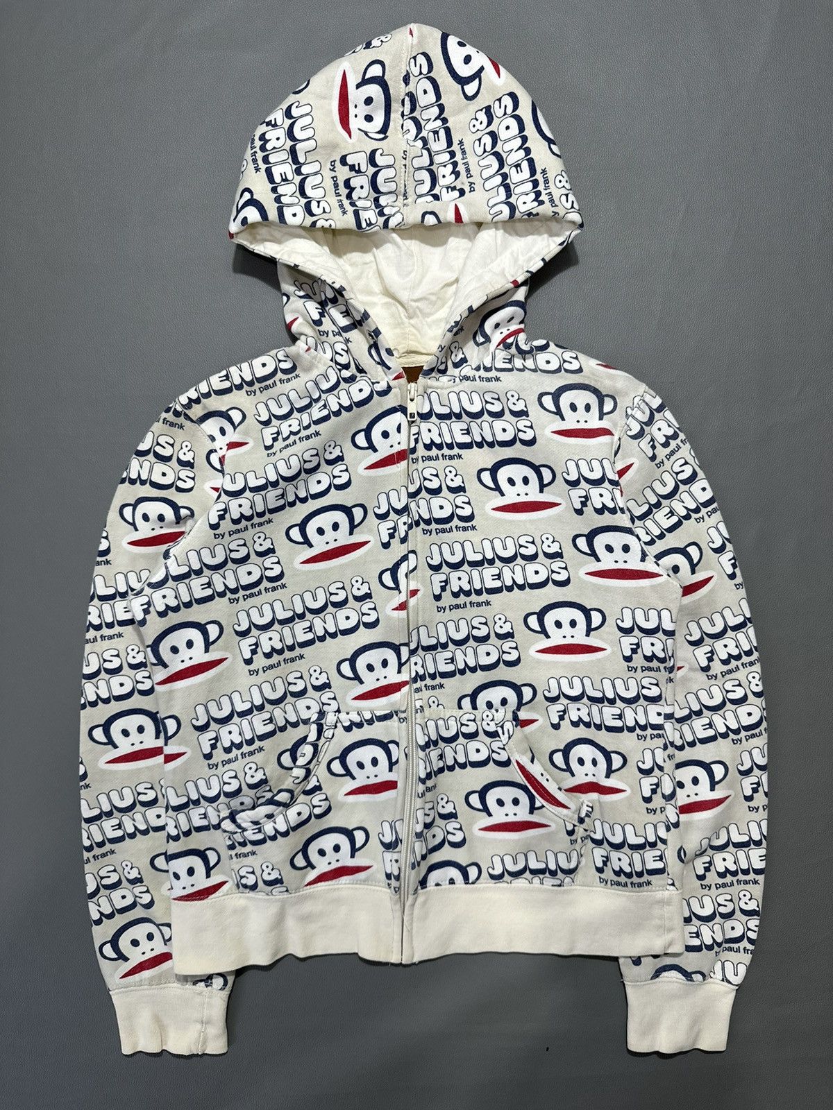 PAUL FRANK ALL OVER PRINT ZIP HOODIE BABY MILO BAPE STYLE - Main Image