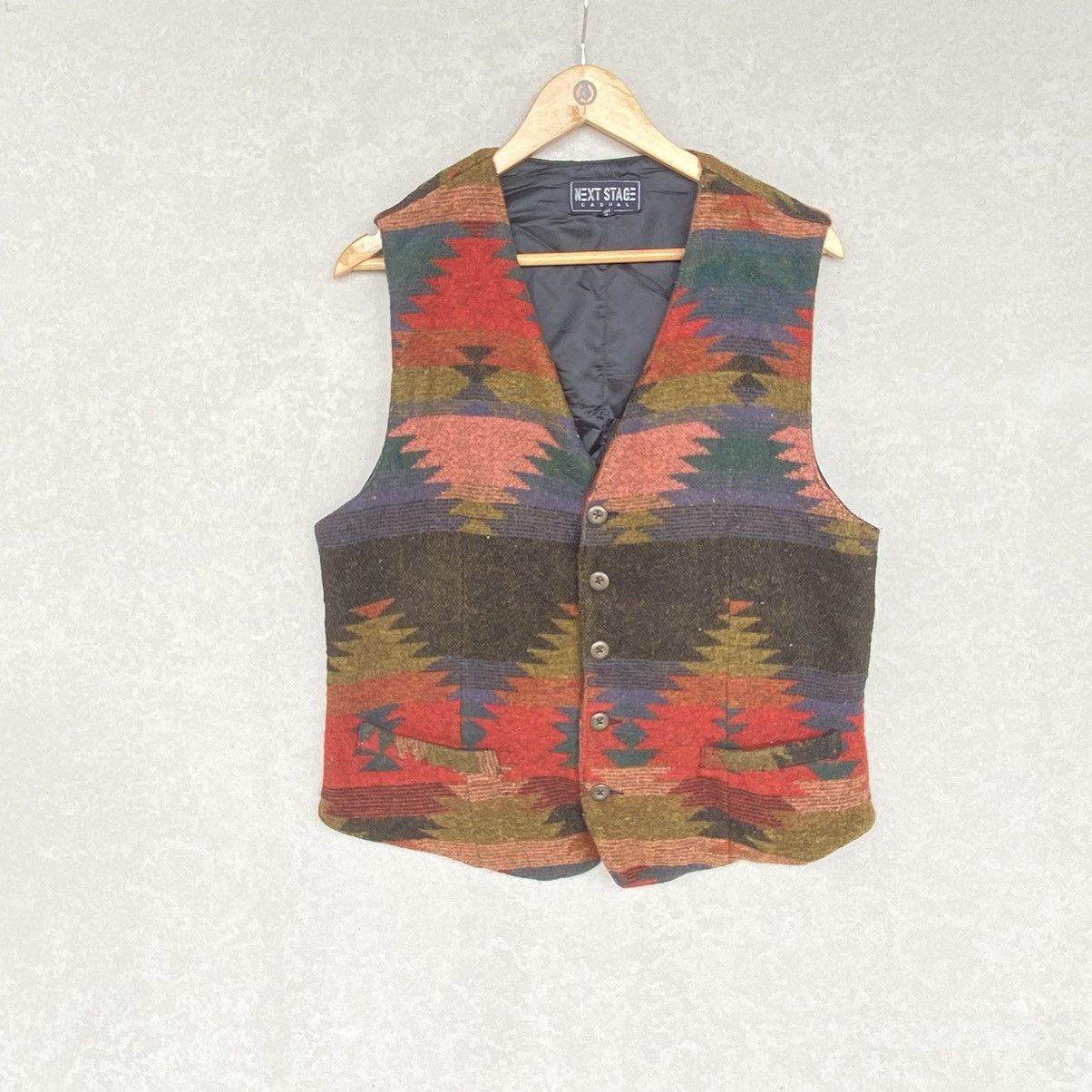 Other Vintage Southwestern Aztec Vest With Button Closure Rainbow Size US L / EU 52-54 / 3 - 1 Thumbnail