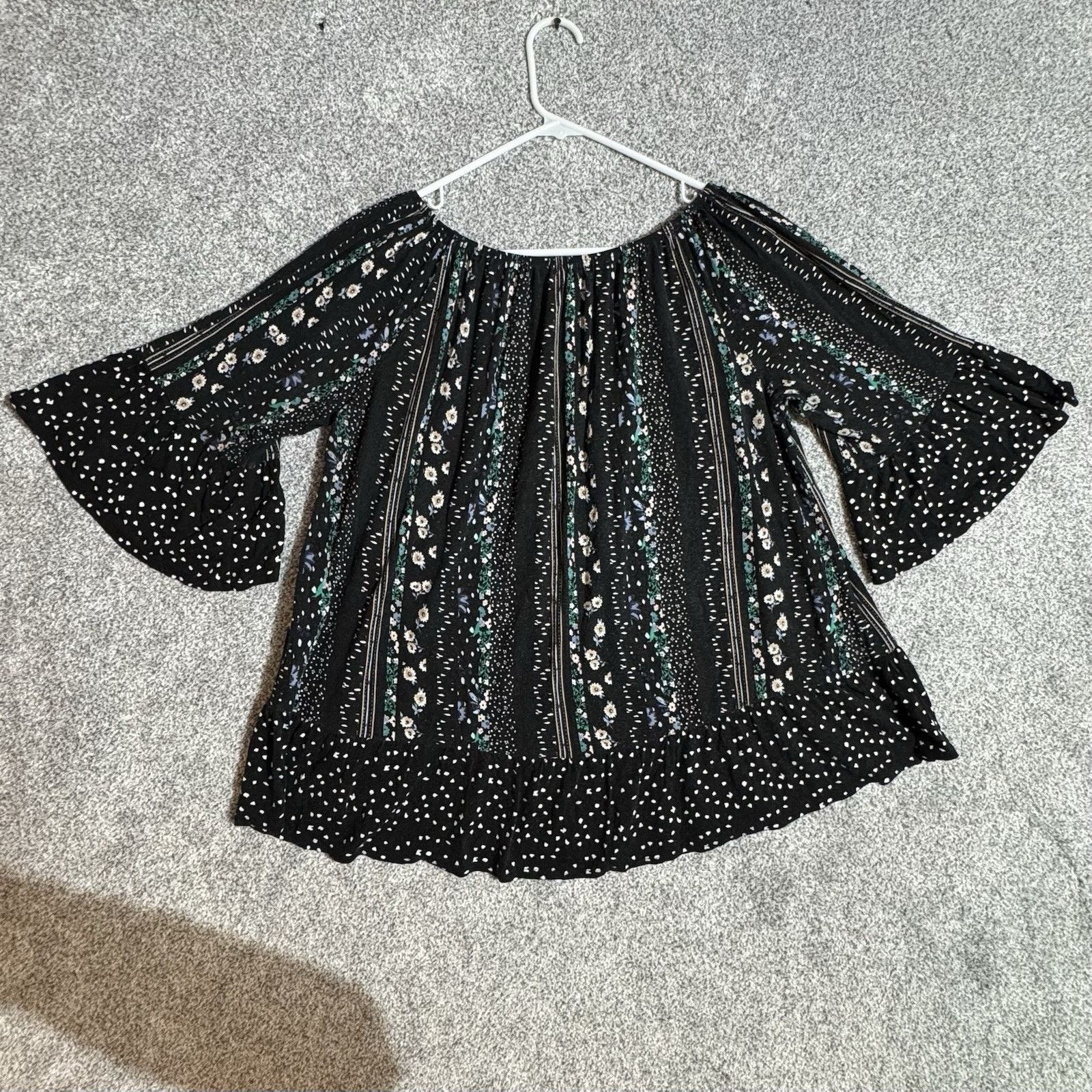 Other Style & Co Top Women Sz OX US 14 Whimsigoth Ruffles Flowy Size XL / US 12-14 / IT 48-50 - 2 Thumbnail