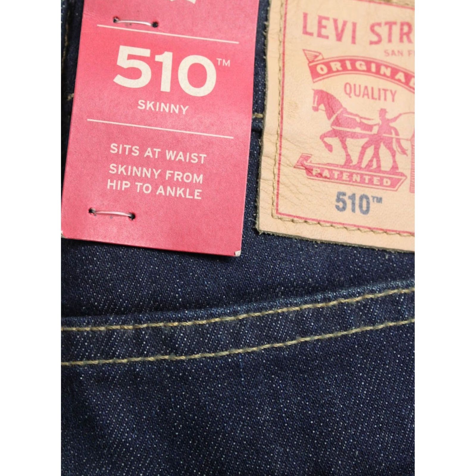 Levi's Levi's 510 Skinny Fit Comfort Men's Jeans Dark W27 L30 Zip Size US 27 - 8 Thumbnail