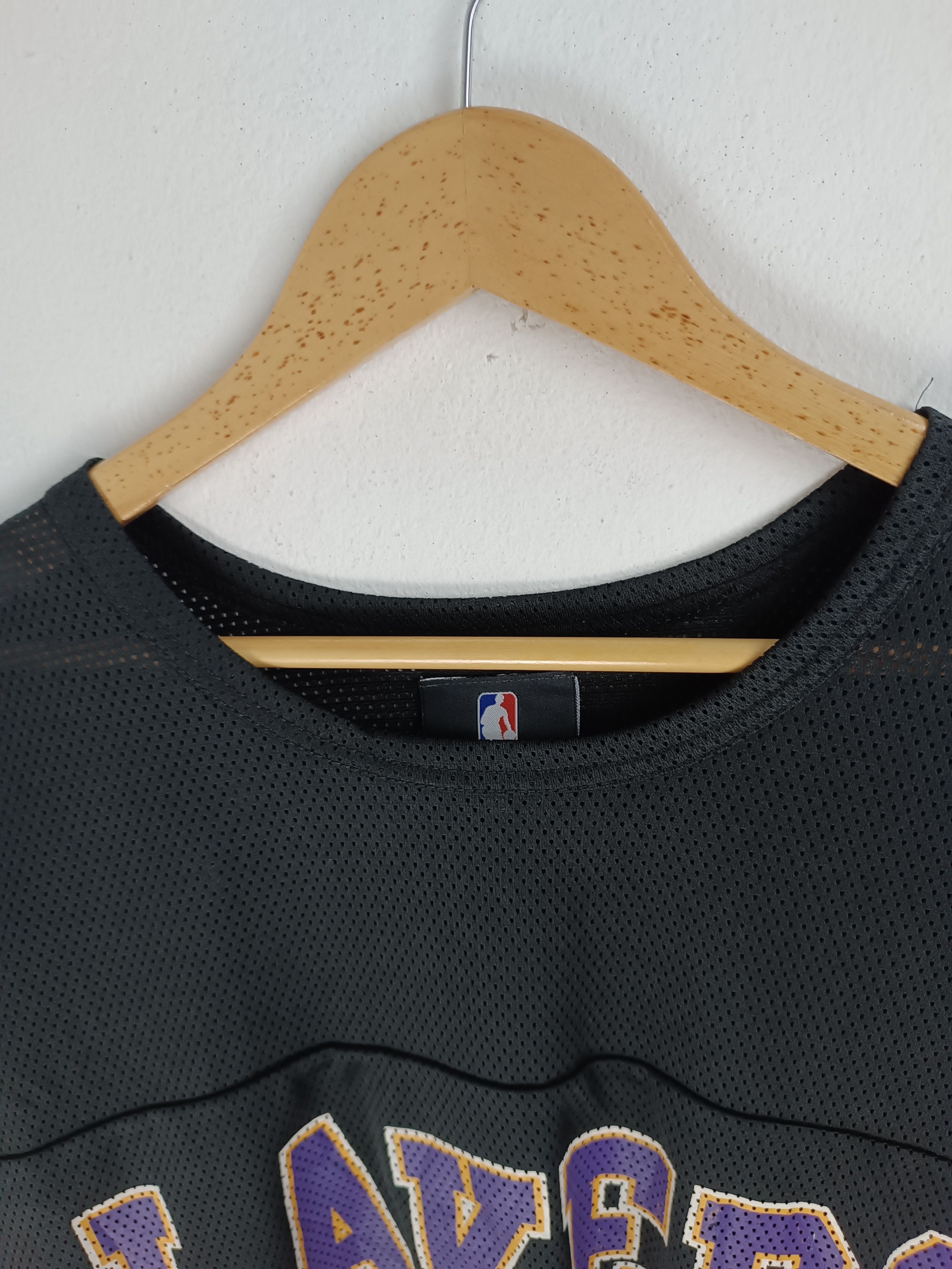 NBA VINTAGE Y2K LA LAKERS MESH NET CROP TOP NBA NFL MLB SPORTS Size S / US 4 / IT 40 - 10 Thumbnail