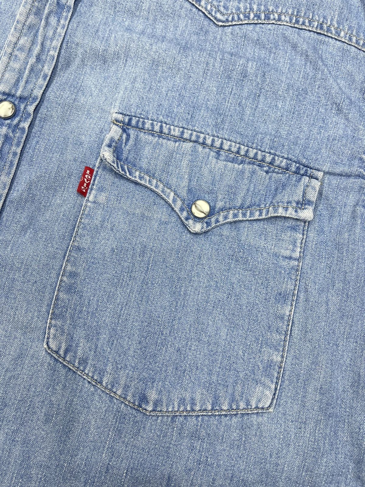 Levi's × Levi's Vintage Clothing × Vintage Vintage Levis Strauss Denim Shirt Blue Y2K Drill Size US M / EU 48-50 / 2 - 5 Thumbnail