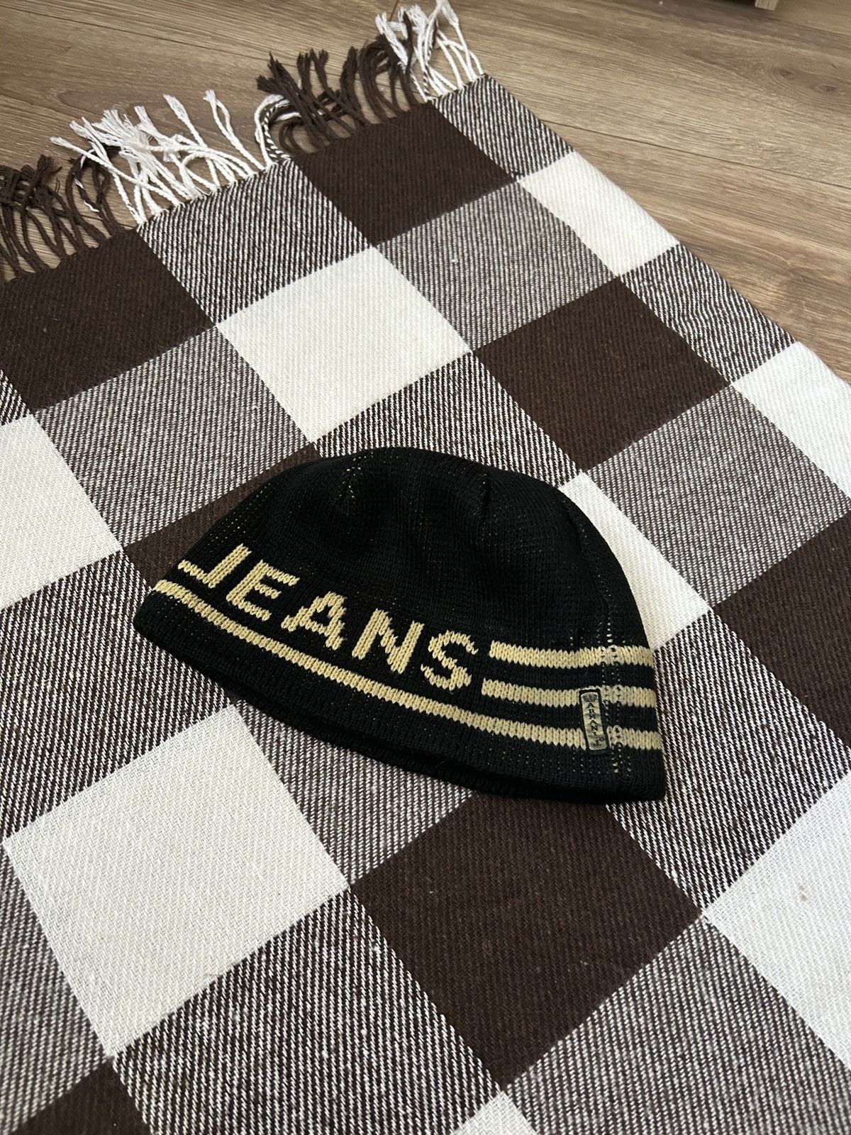 Armani × Vintage Vintage Armani Jeans big logo y2k beanie hats Size ONE SIZE - 3 Thumbnail