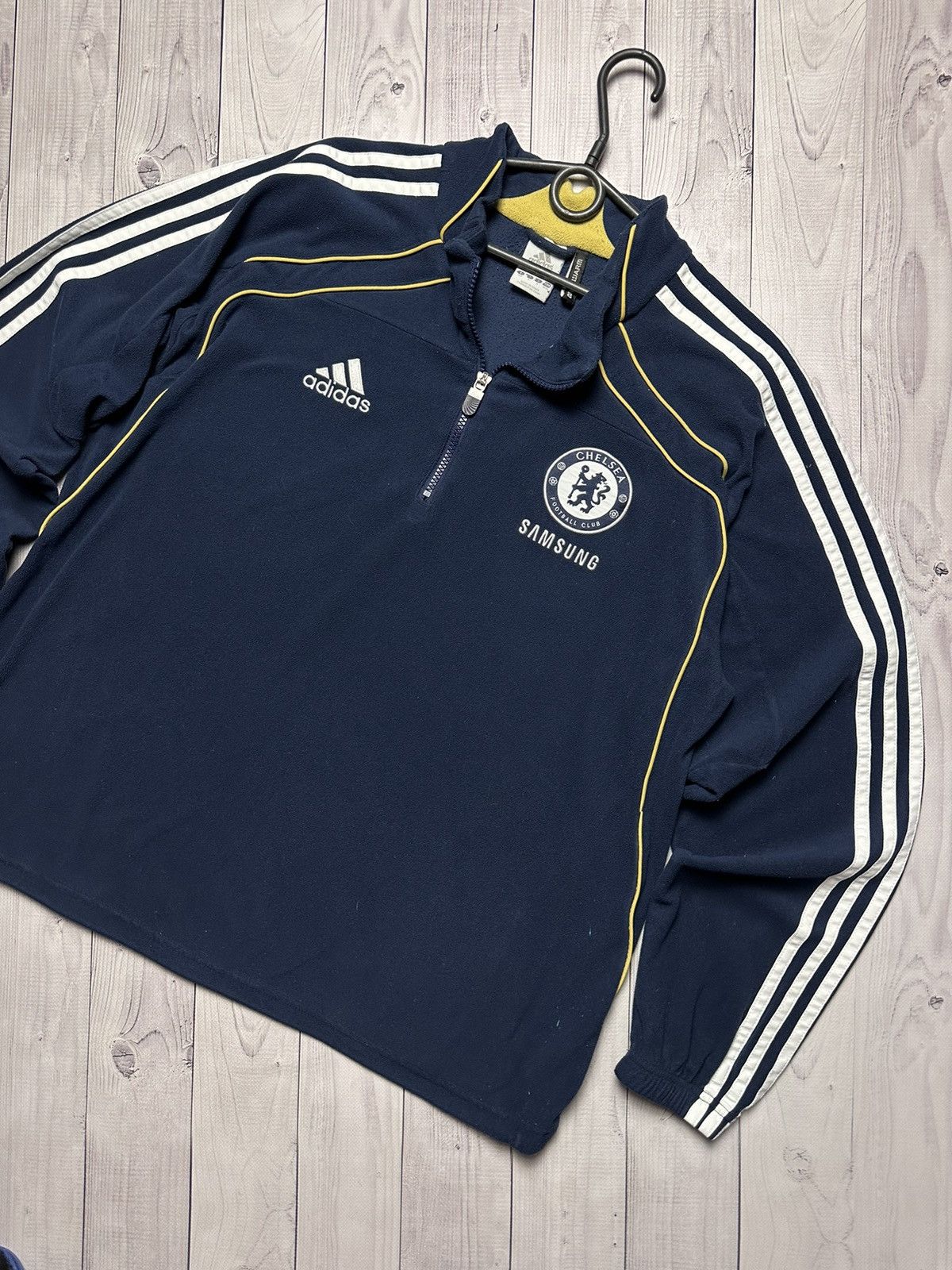 Adidas × Chelsea Soccer × Vintage Vintage adidas Chelsea soccer fleece jacket size M Size US M / EU 48-50 / 2 - 2 Thumbnail
