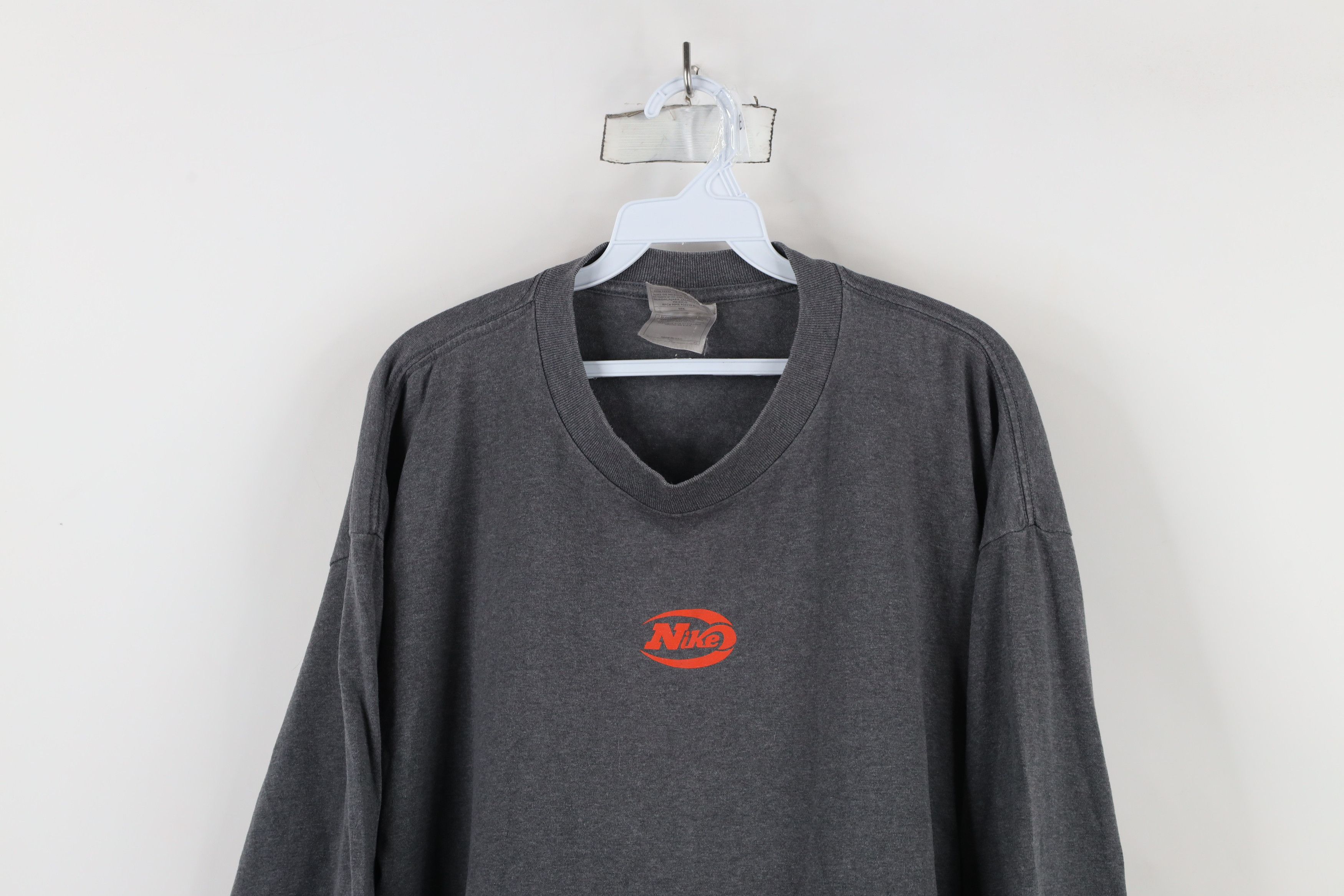 Nike × Vintage Vintage 90s Y2K Nike Racing Flag Long Sleeve T-Shirt USA Size US XL / EU 56 / 4 - 2 Thumbnail