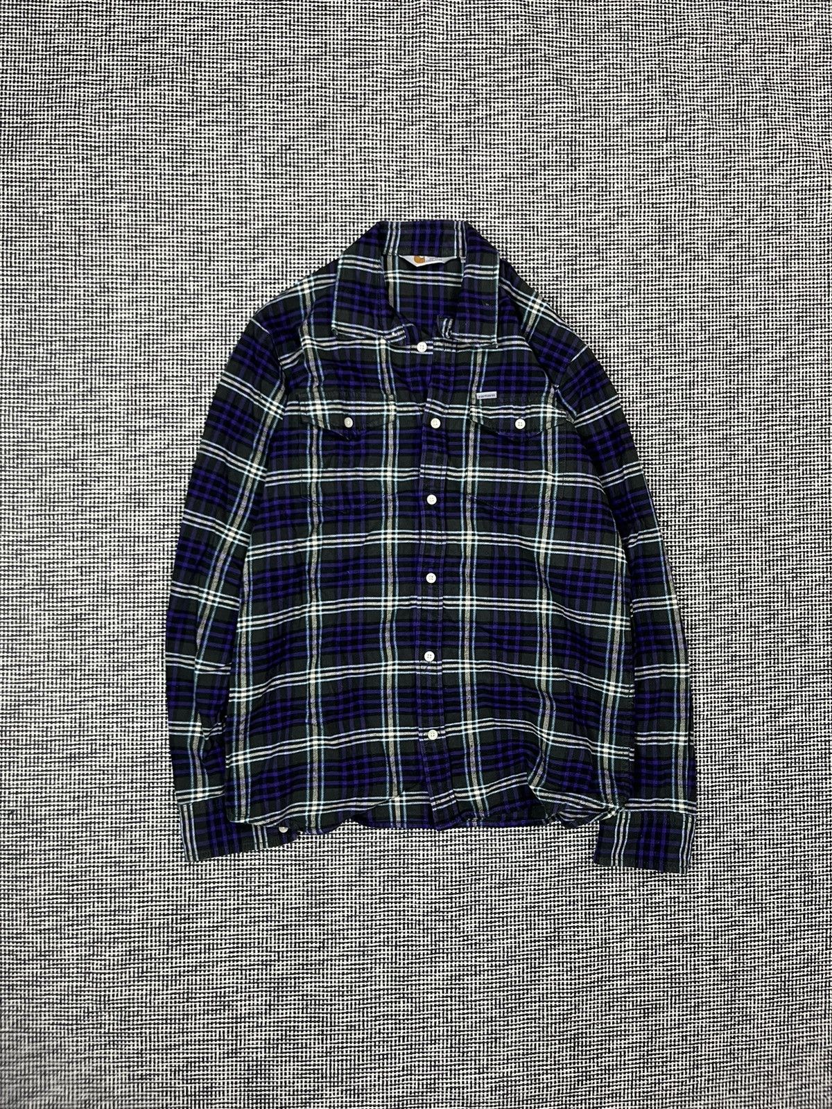 Other Carhartt checkered flannel shirt workwear purple Size US M / EU 48-50 / 2 - 2 Thumbnail