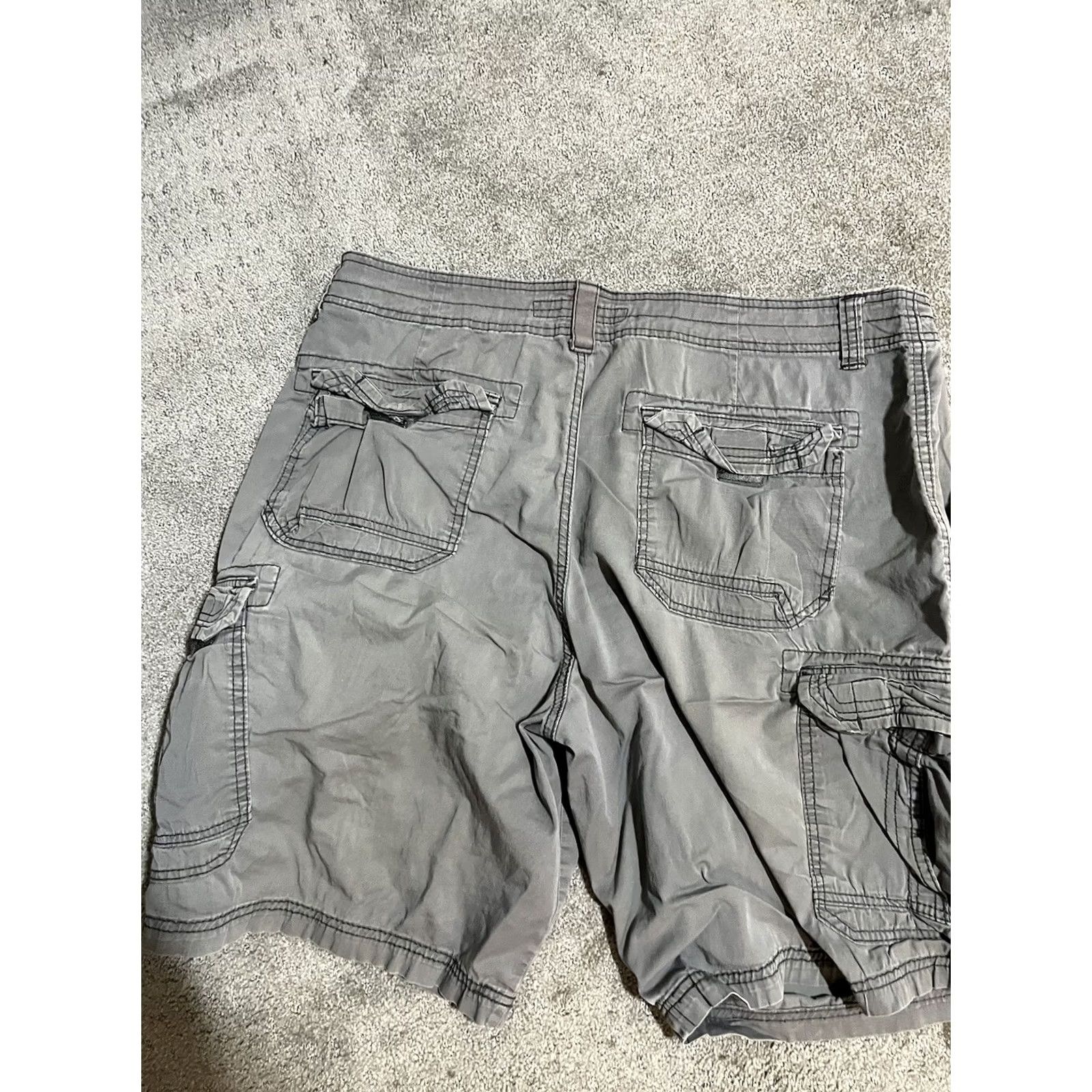 Vintage UNIONBAY Shorts Size 38 Gray Stretch Flat Front Casual Cargo Men Size US 38 / EU 54 - 2 Thumbnail