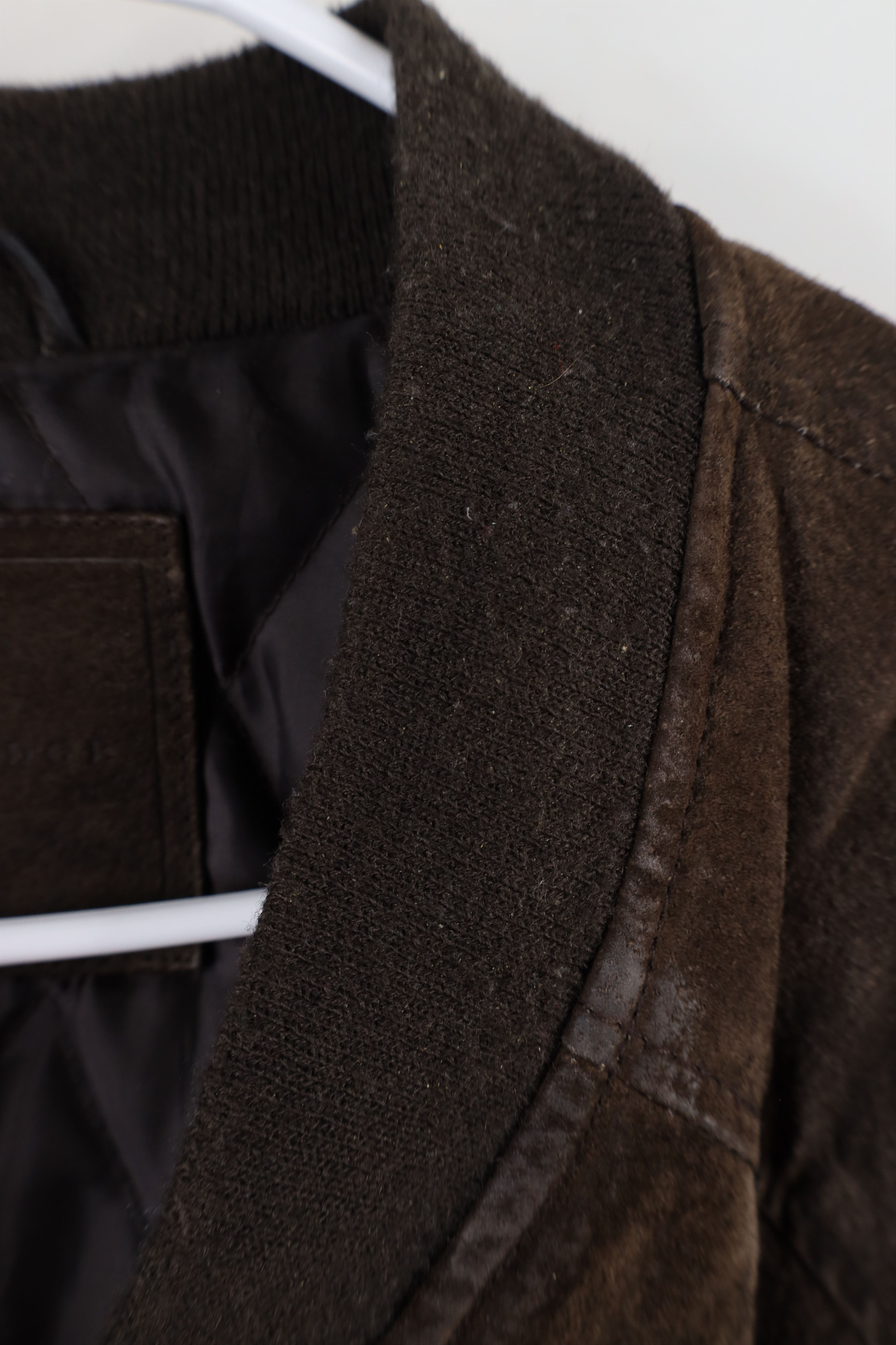 Vintage Vintage 90s Streetwear Suede Leather Bomber Jacket Brown Size US XL / EU 56 / 4 - 8 Thumbnail