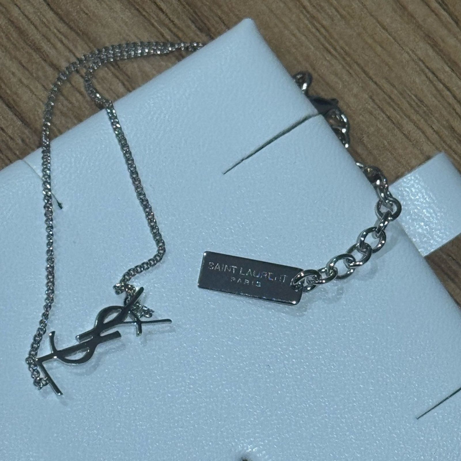 Yves Saint Laurent Silver Cassandre charm YSL bracelet Size ONE SIZE - 3 Thumbnail