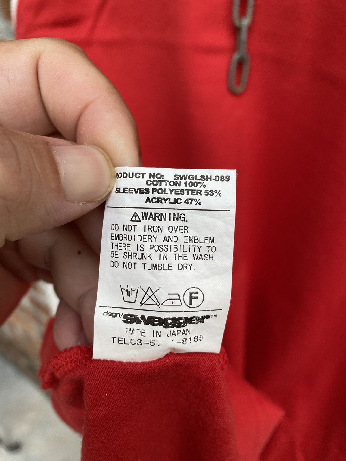 Swagger 2002 Swagger Red Raglan LS Size US XXL / EU 58 / 5 - 12 Thumbnail