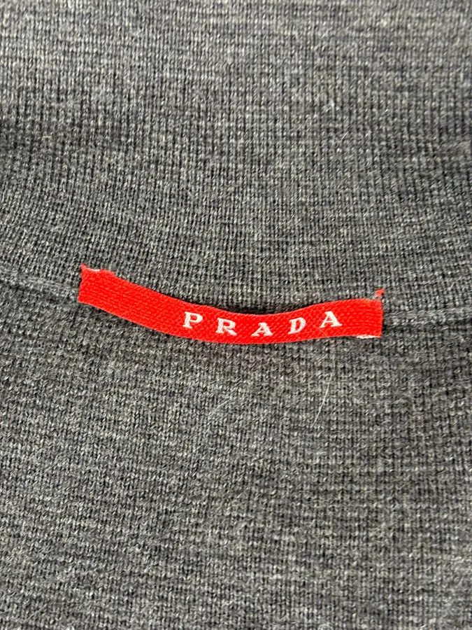 Prada AW2007 Prada Grey Wool Blend Nylon Sleeves Track Jacket Size US M / EU 48-50 / 2 - 10 Thumbnail