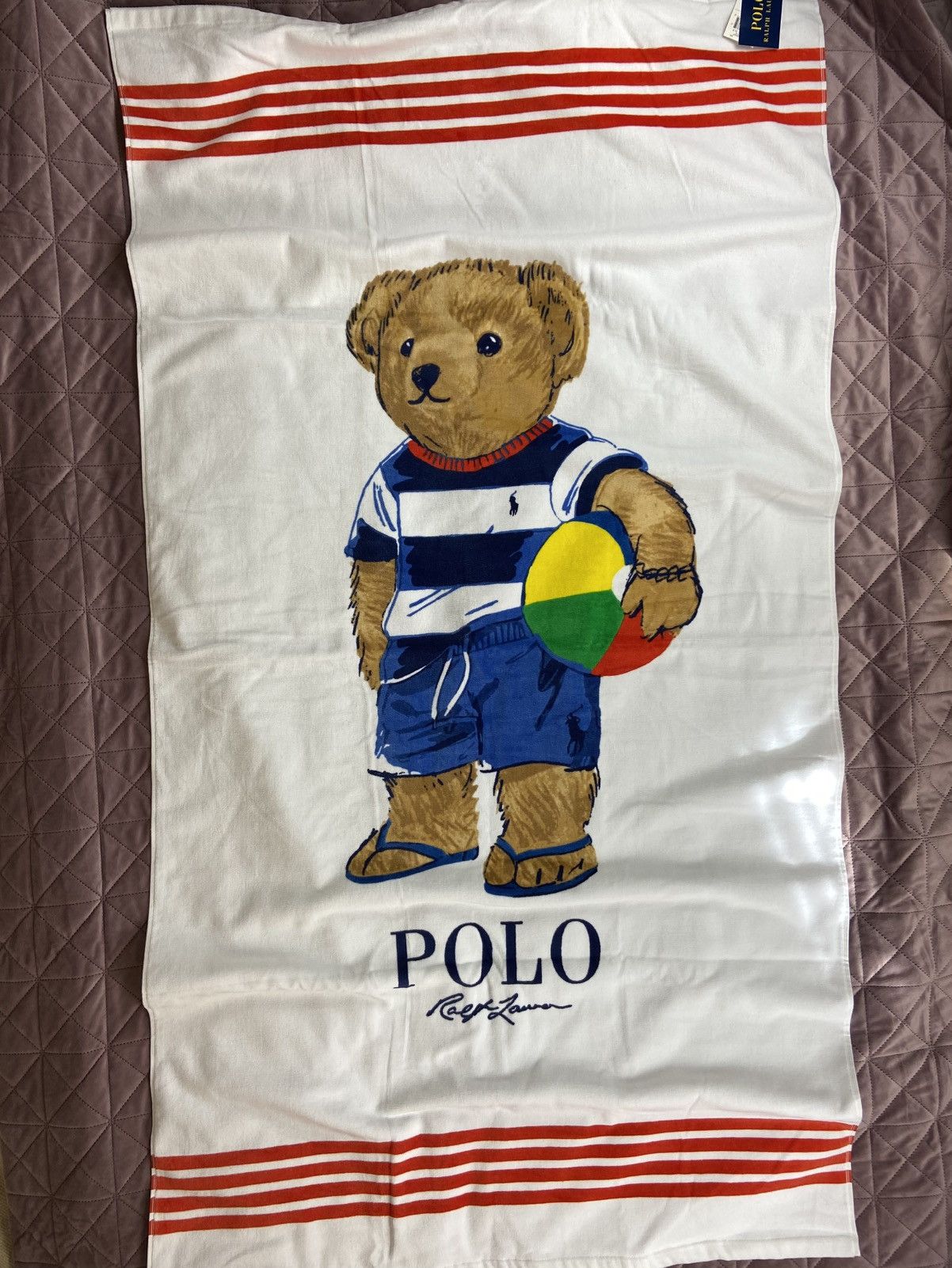 Polo Ralph Lauren Polo Ralph Lauren Bear Beach Towel 33x66 Size ONE SIZE - 1 Thumbnail