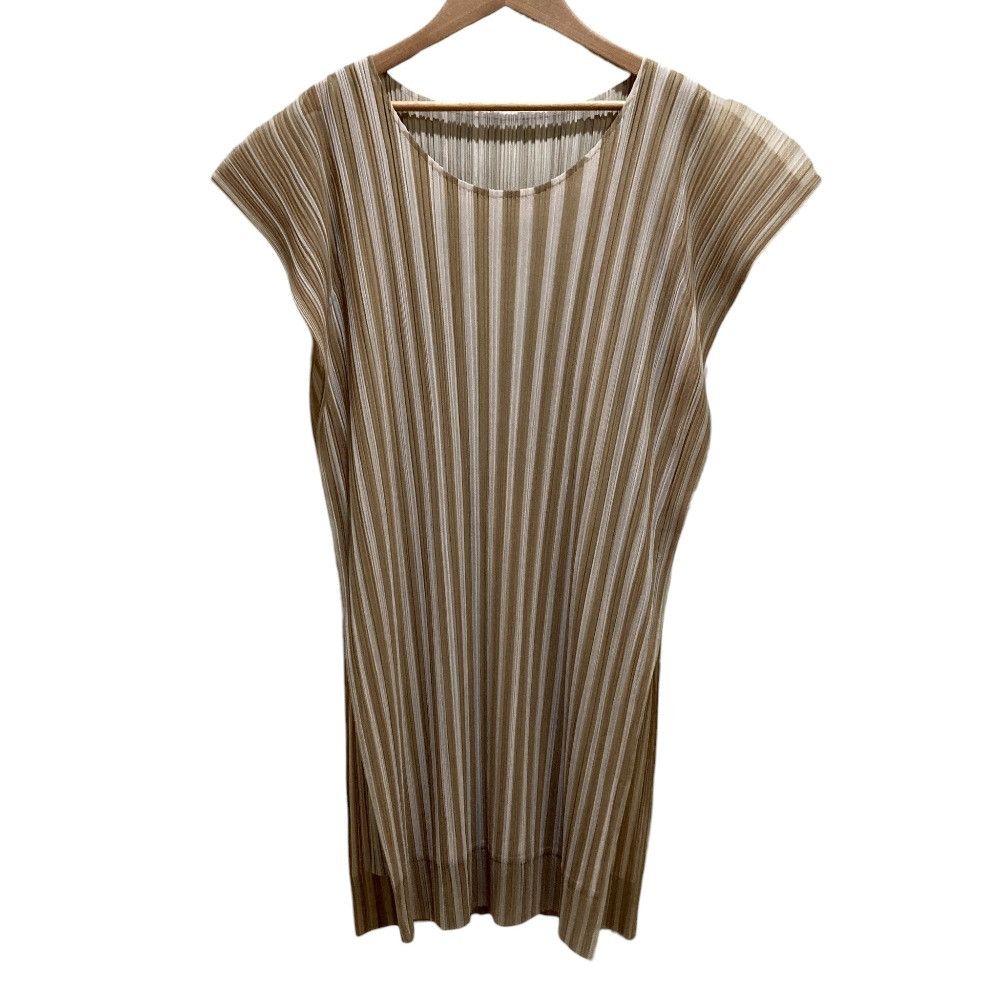 Issey Miyake Issey Miyake Pleats Please Issey Miyake Sheer Stripe Dress Textile Dresses PP41-JT677 DUTY FREE for USA Size ONE SIZE - 1 Thumbnail