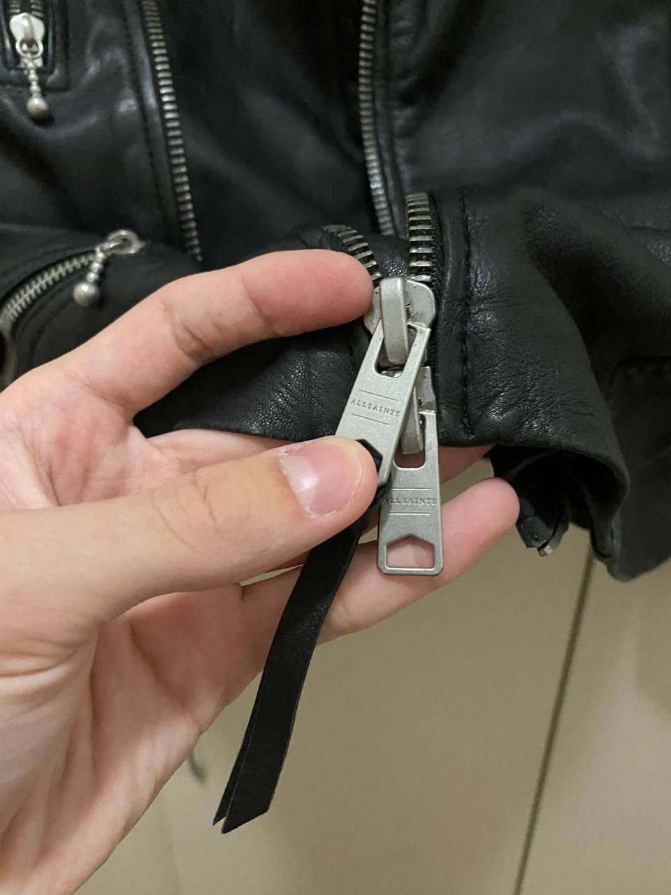 Allsaints Allsaints leather jacket overshirt streetwear hype Size US S / EU 44-46 / 1 - 4 Thumbnail