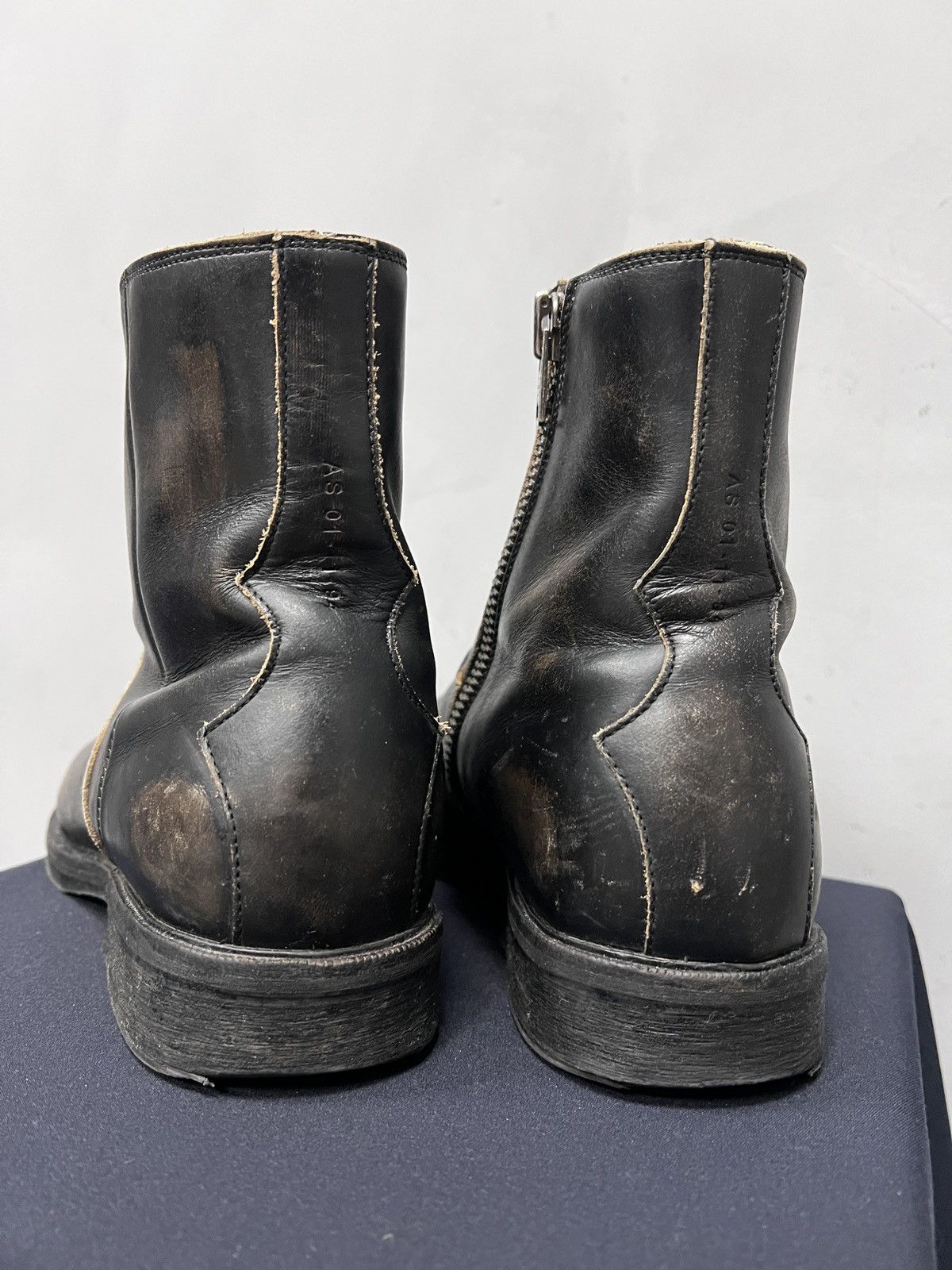 Allsaints All saints distressed 90s boots vintage moto archive style Size US 10 / EU 43 - 9 Thumbnail