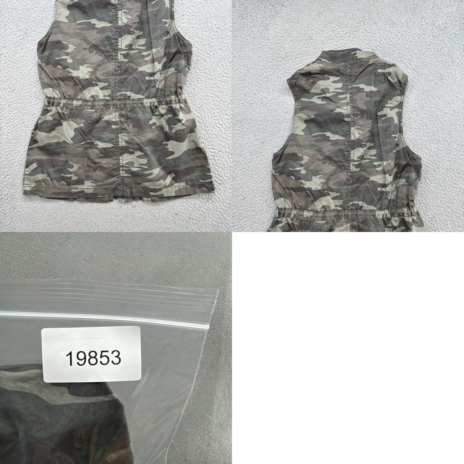 Vintage Maurices Vest Camouflage Cotton Canvas Zip Front Pockets Women’s XS Lightweight Summer/ Fall Basic Jacket Sleeveless Adult Womens Size XS / US 0-2 / IT 36-38 - 8 Thumbnail