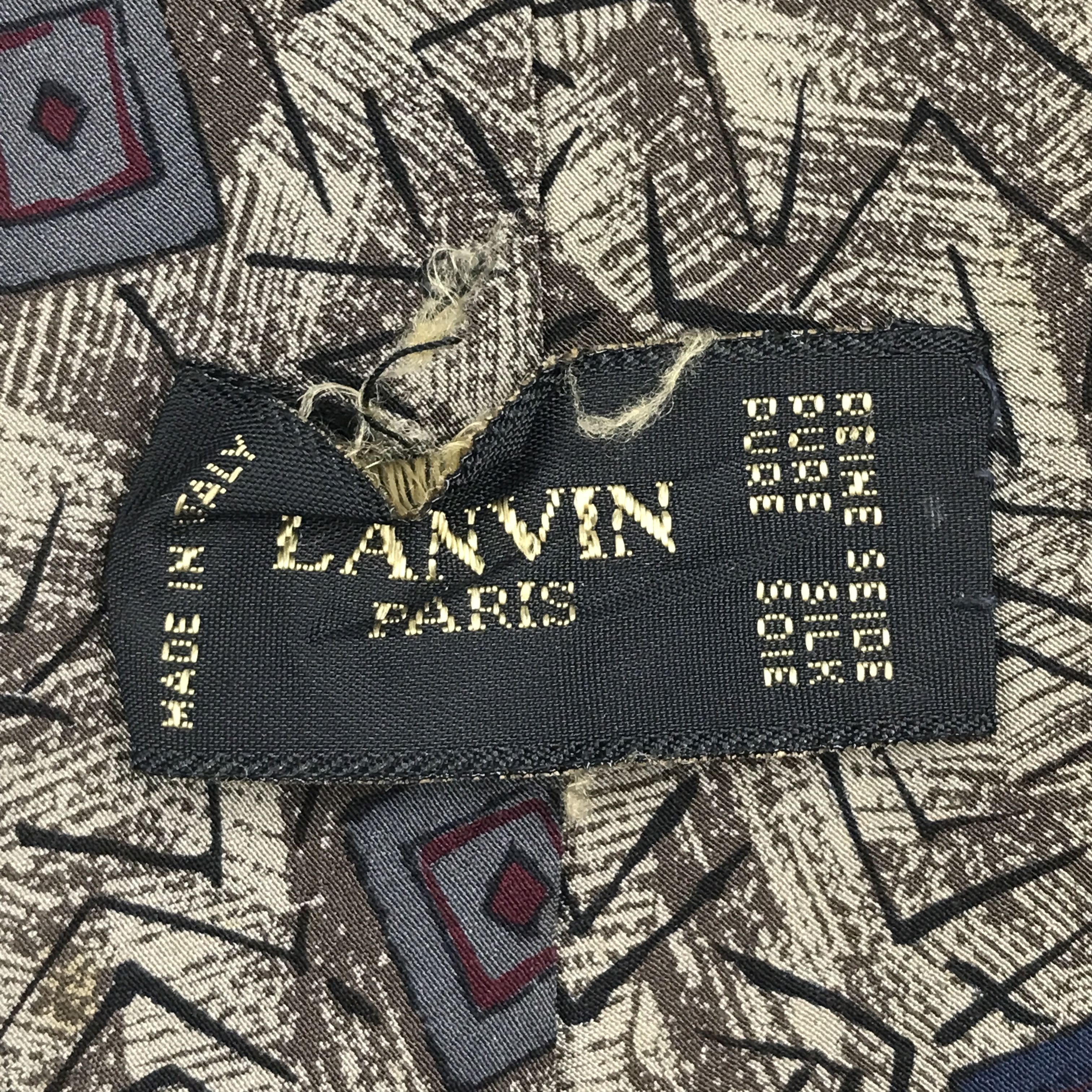 Lanvin × Vintage Vintage Lanvin Silk Necktie Size ONE SIZE - 8 Thumbnail