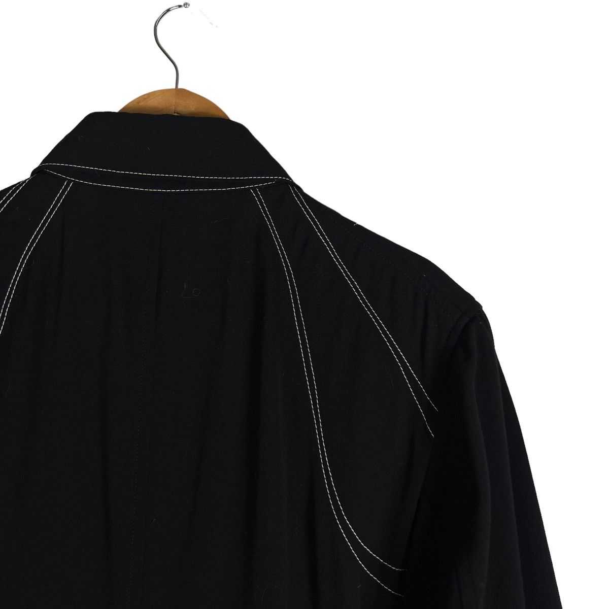 Yohji Yamamoto 🔥SPRING WINTER LONG JACKET WITH SUNRAYS OF JAPAN DESIGN Size S / US 4 / IT 40 - 13 Thumbnail