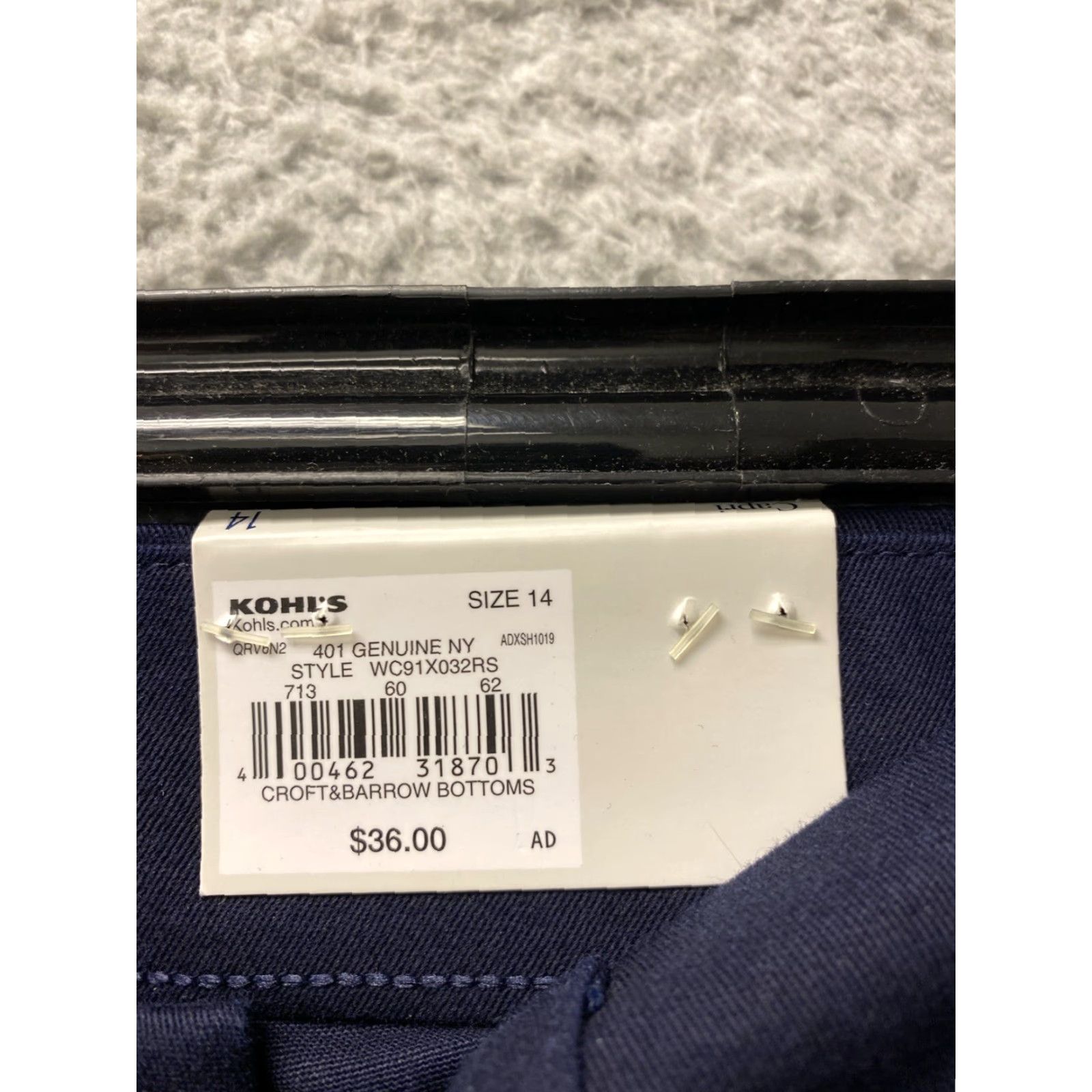 Croft & Barrow Croft Barrow Capri Pants Womens 14 Navy High Rise Button Fly Flat Front Pockets Skinny NEW Size 36" / US 14 / IT 50 - 3 Thumbnail