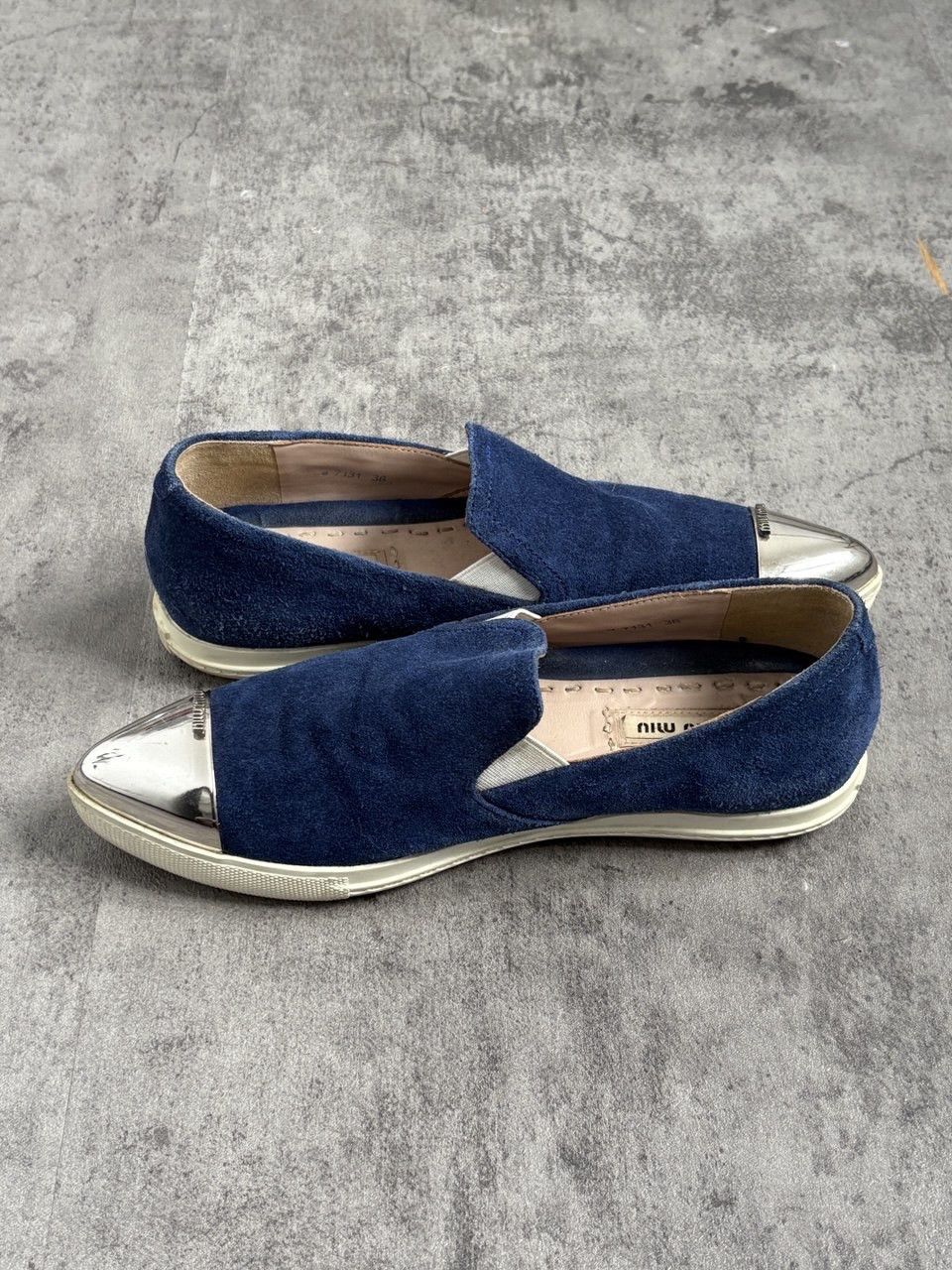 Miu Miu MIU MIU Metal Cap Toe Slip On Shoes Size US 6 / IT 36 - 6 Thumbnail