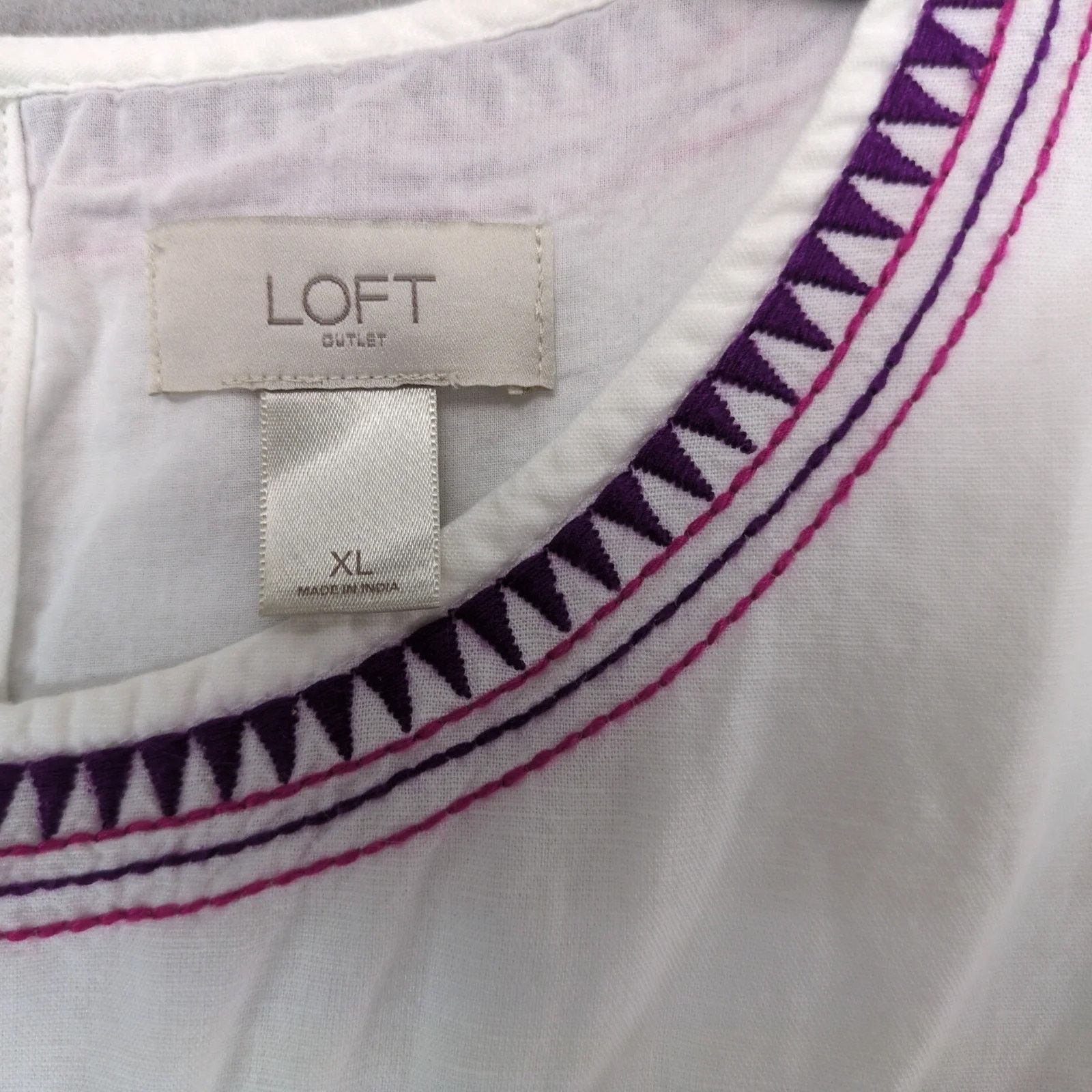Loft Loft White Linen Blend Sleeveless Shift Dress Sz XL Boho Size XL / US 12-14 / IT 48-50 - 3 Thumbnail