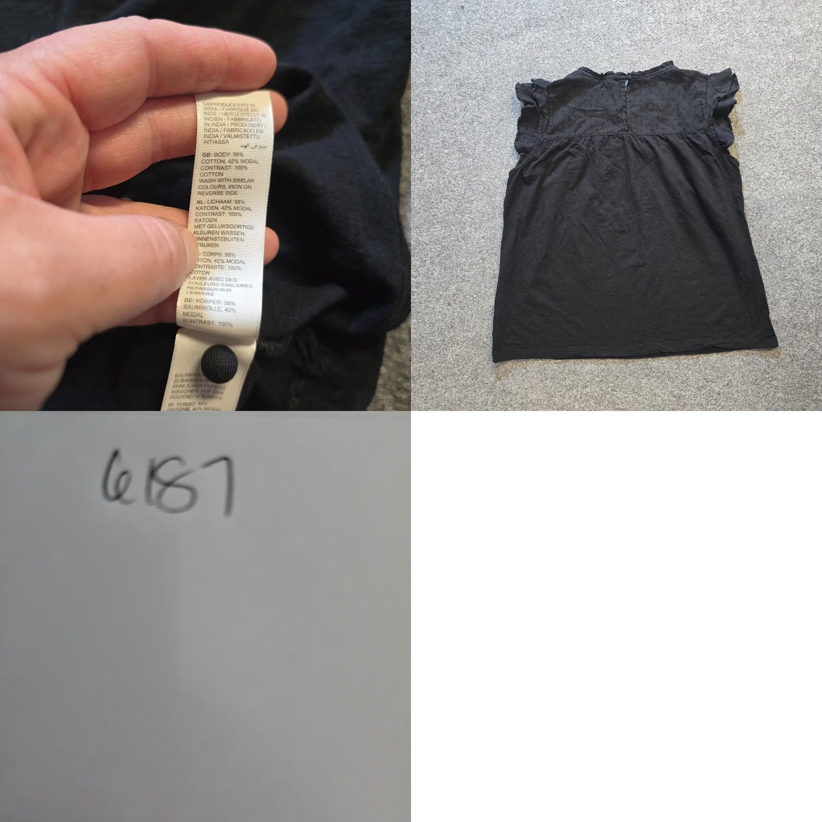 FatFace Fat Face Top Shirt Womens 12 Black Short Sleeve Ruffle High Neck Classic Casual Size XL / US 12-14 / IT 48-50 - 8 Thumbnail