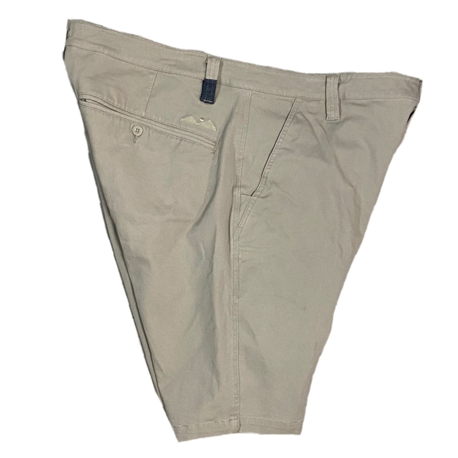 KAVU Kavu Mens Flat Front Beige Shorts Size 40 Regular Lightweight Pockets Cotton Casual Summer Chino Mens Size US 40 / EU 56 - 4 Thumbnail