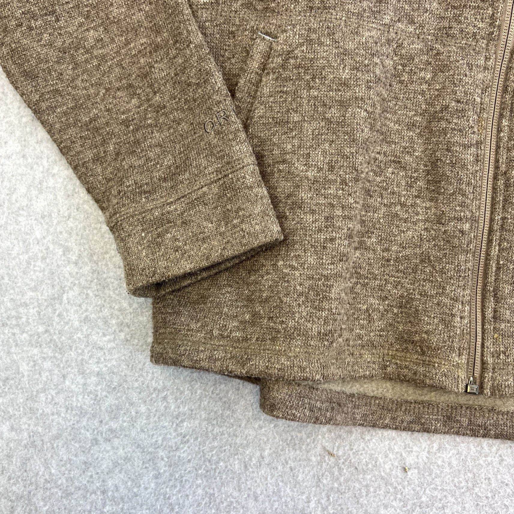 Orvis Orvis Jacket Womens Small Brown Full Zip Fleece Hooded Wool Blend Sweater Size S / US 4 / IT 40 - 5 Thumbnail