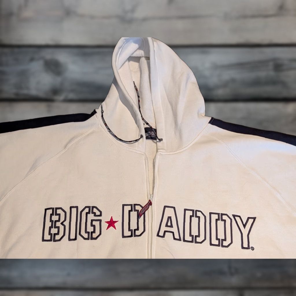 CO VINTAGE Big Daddy Clothing Co Full Zip Hoodie Mens 6XL White Embroidered 90s Streetwear Big & Tall Size US XXL / EU 58 / 5 - 1 Thumbnail