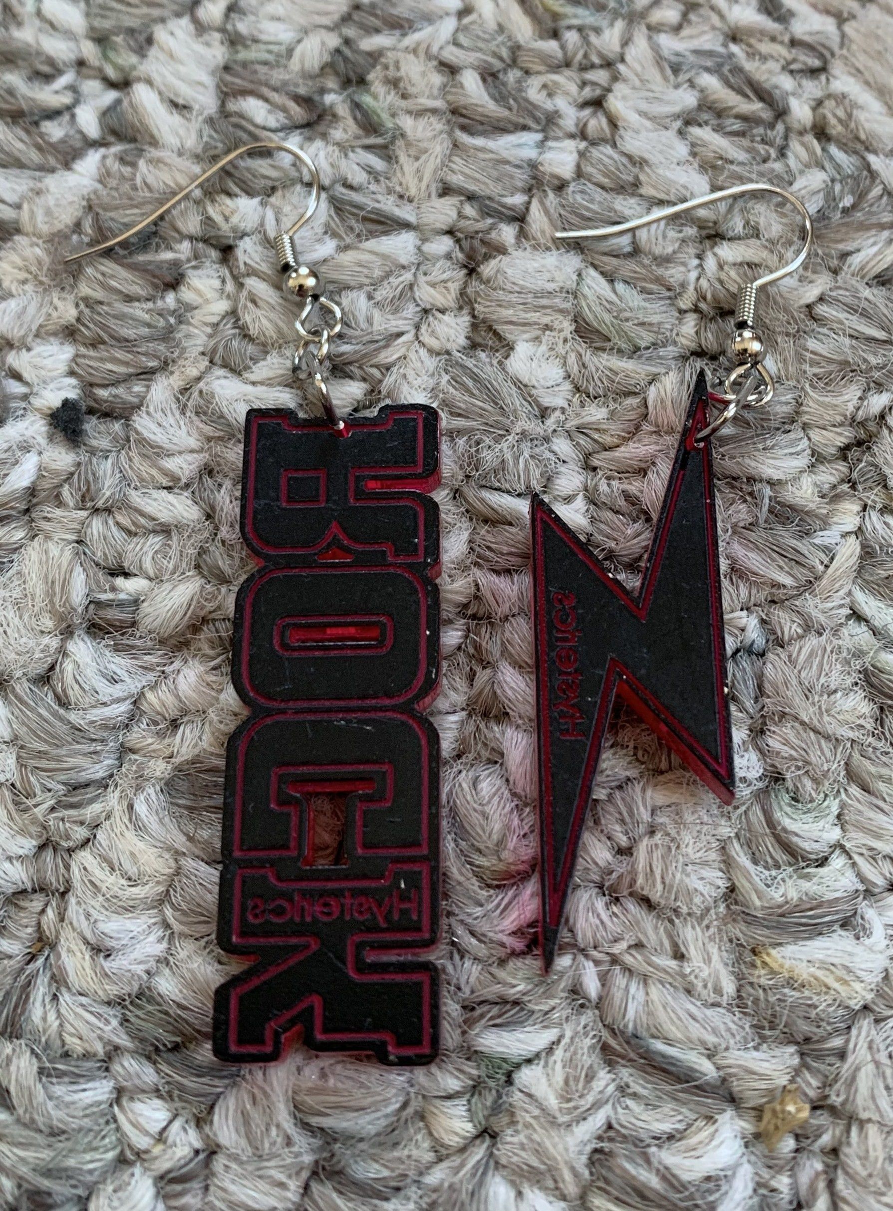 Hysteric Glamour F/W 2005 Hysteric Glamour Rock/Thunder Acrylic Earrings Size ONE SIZE - 2 Thumbnail