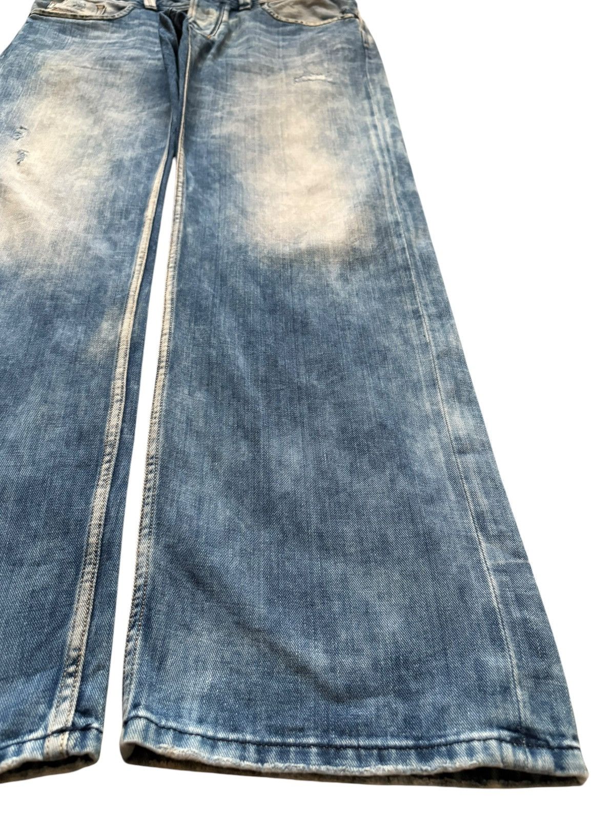 Diesel Vintage Diesel Mud Wash Distressed Loose Baggy Jeans Size US 37 - 7 Thumbnail