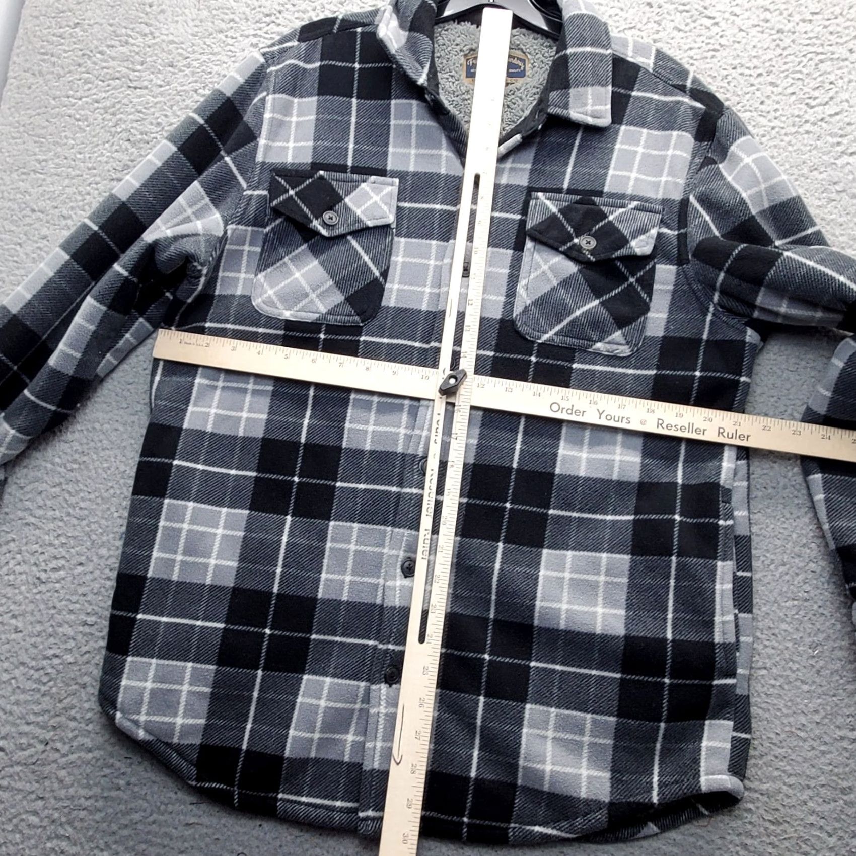 Vintage Freedom Foundry Shacket Mens Plaid Sherpa Lined Collared Button Front EUC Size US M / EU 48-50 / 2 - 3 Thumbnail