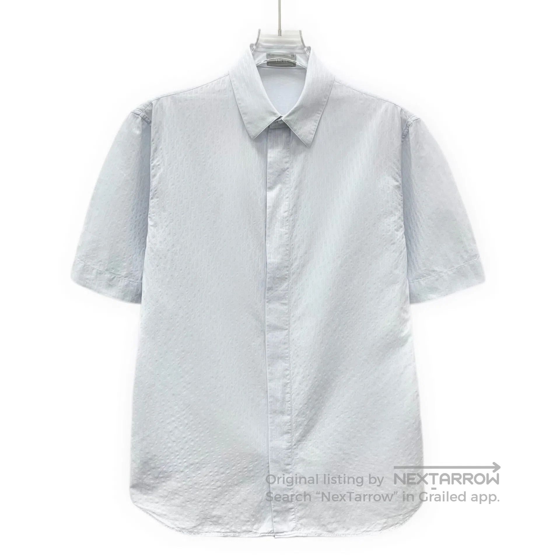 Dior Dior Light Blue Logo Subtle Pattern Jacquard Printed Cotto Size XS / US 0-2 / IT 36-38 - 1 Thumbnail