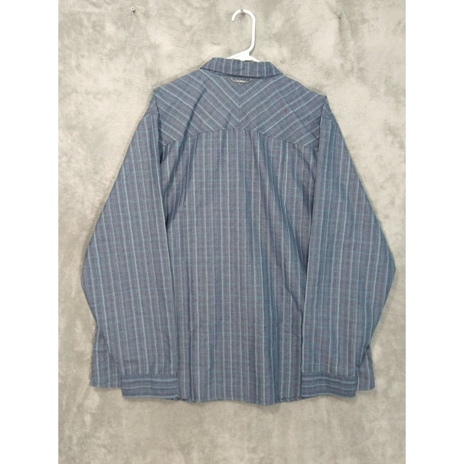 Vintage LL Bean Shirt Mens 2XL Blue Plaid Long Sleeve Button Up Fishing Outdoor Size US XXL / EU 58 / 5 - 2 Thumbnail