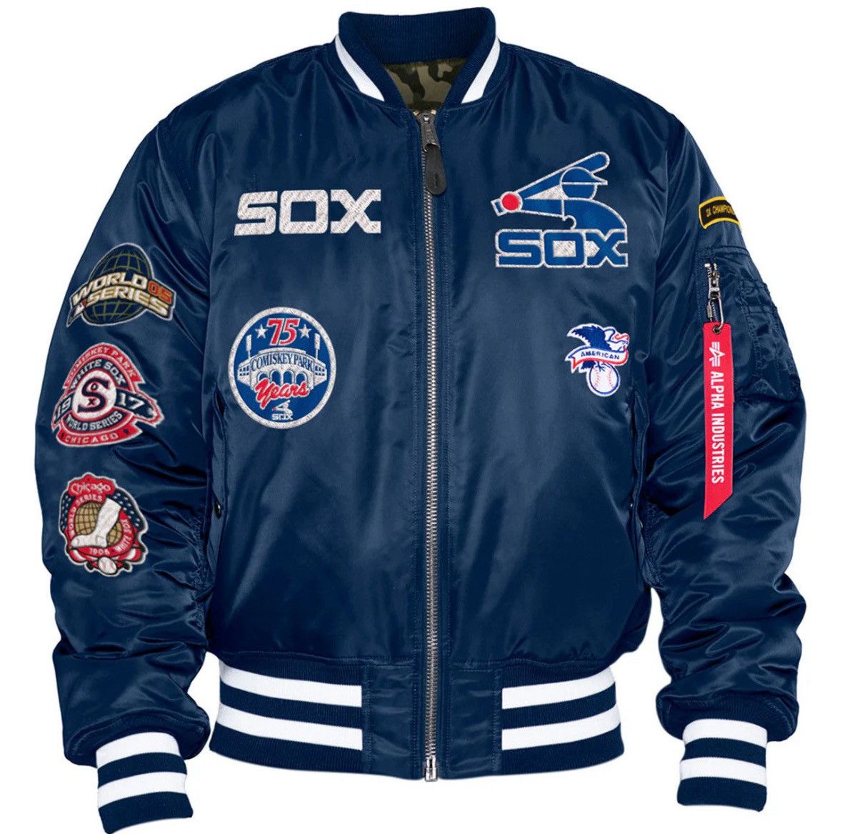 Alpha Industries × New Era Alpha Industries x White Sox MLB Cooperstown Bomber SAMPLE Size US L / EU 52-54 / 3 - 8 Thumbnail