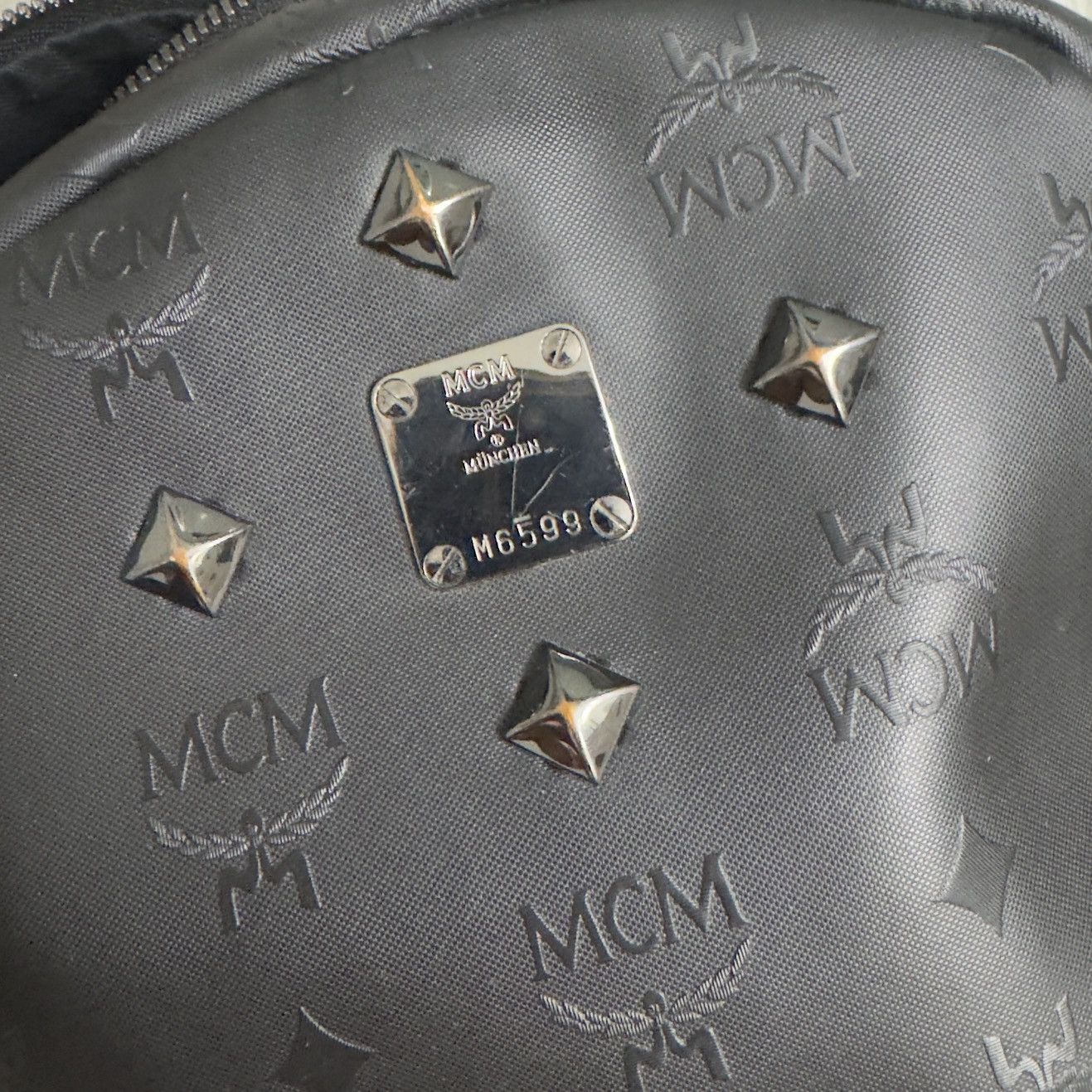 MCM MCM Black Studded Backpack Size ONE SIZE - 3 Thumbnail