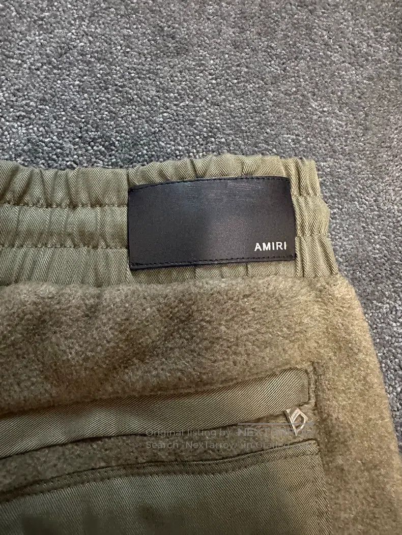 Amiri Amiri Velvet-lined warm military green sport pants, work p Size US 32 / EU 48 - 5 Thumbnail