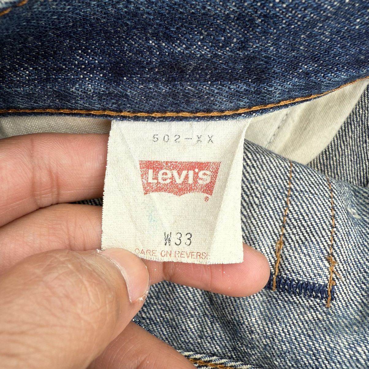 Levi's Vintage Clothing VINTAGE LEVI'S 502 97' BIG E RUSTY SELVEGE RIPPEP JEAN DENIM Size US 33 - 15 Thumbnail