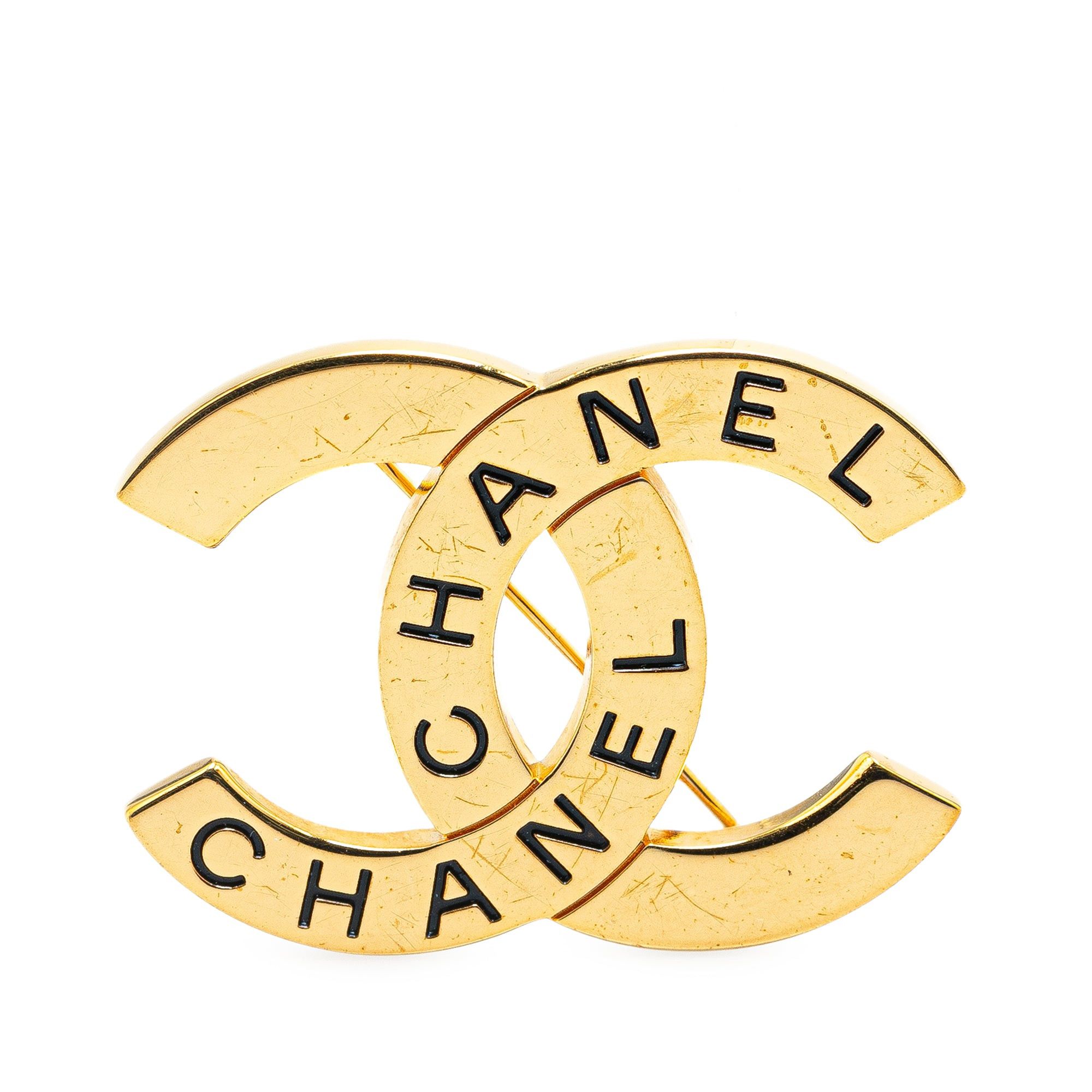 Chanel Chanel Gold Plated CC Brooch Gold Size ONE SIZE - 1 Thumbnail
