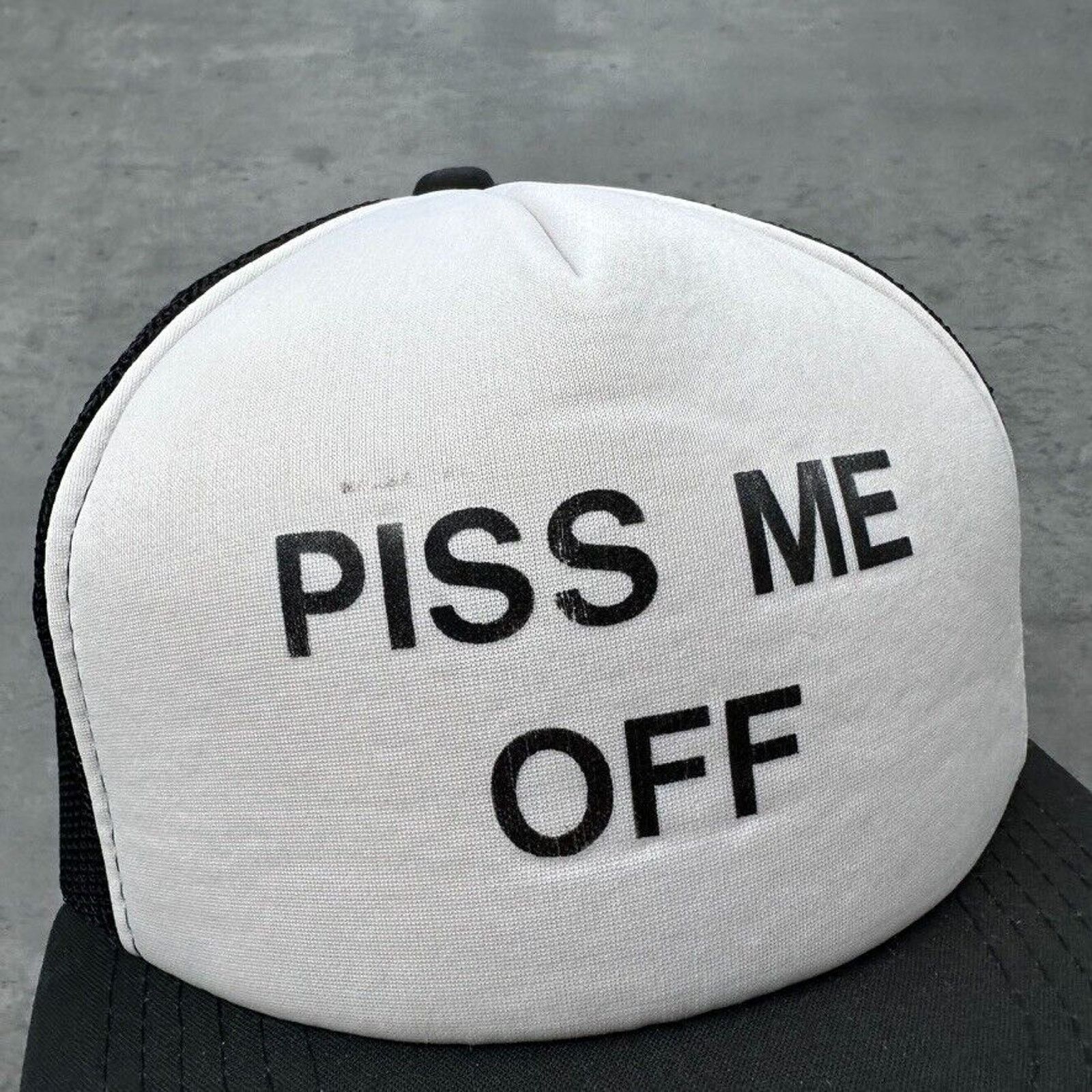 Vintage Vintage Piss Me Off You F***ing Jerk Novelty Hat Size ONE SIZE - 3 Thumbnail