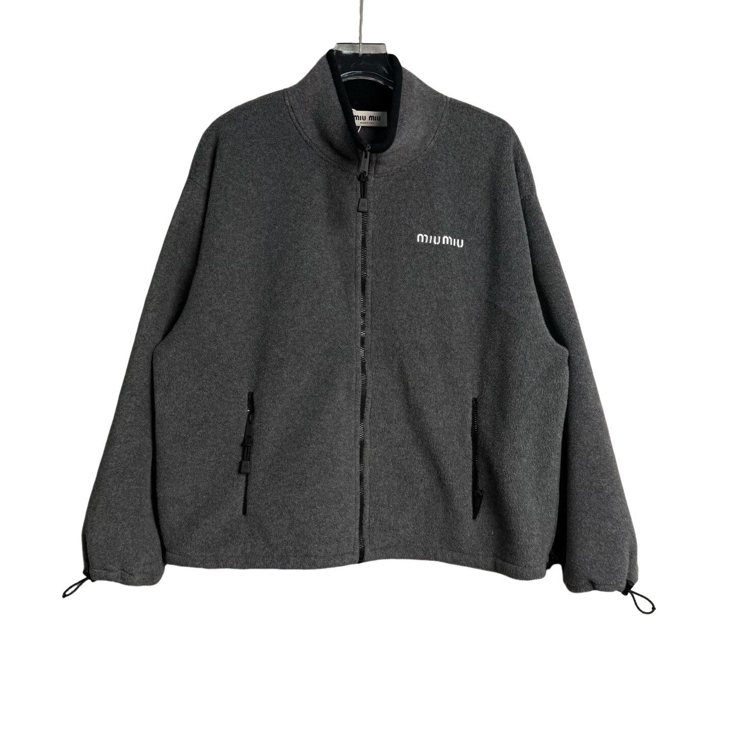 Miu Miu Miu Miu Gray Fleece Zip-Up Jacket XS Size XS / US 0-2 / IT 36-38 - 1 Thumbnail