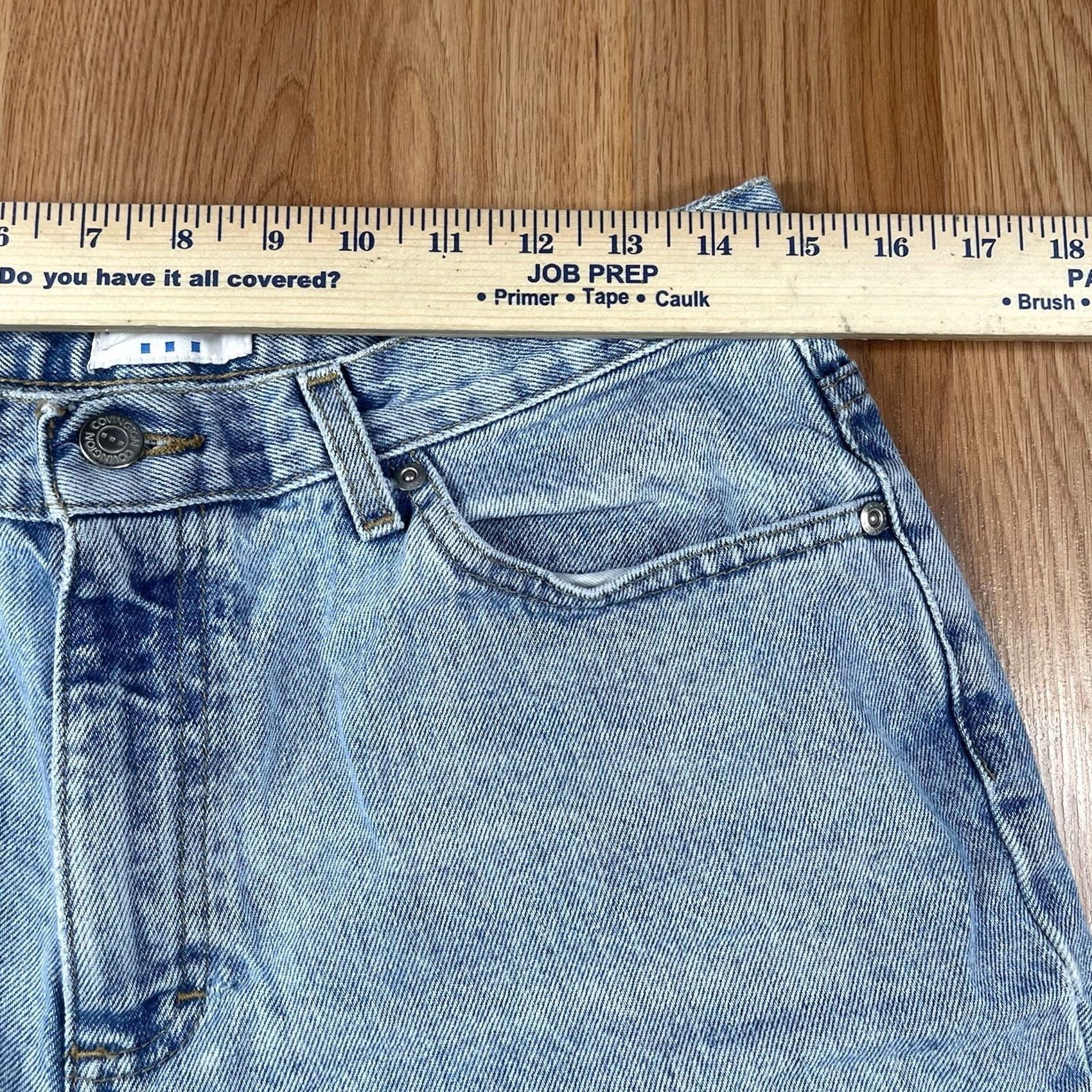 Denime Covington Jeans Women’s Size 14PS Petites Blue Wash Denim Tapered 5 Pocket Long Size 36" / US 14 / IT 50 - 4 Thumbnail