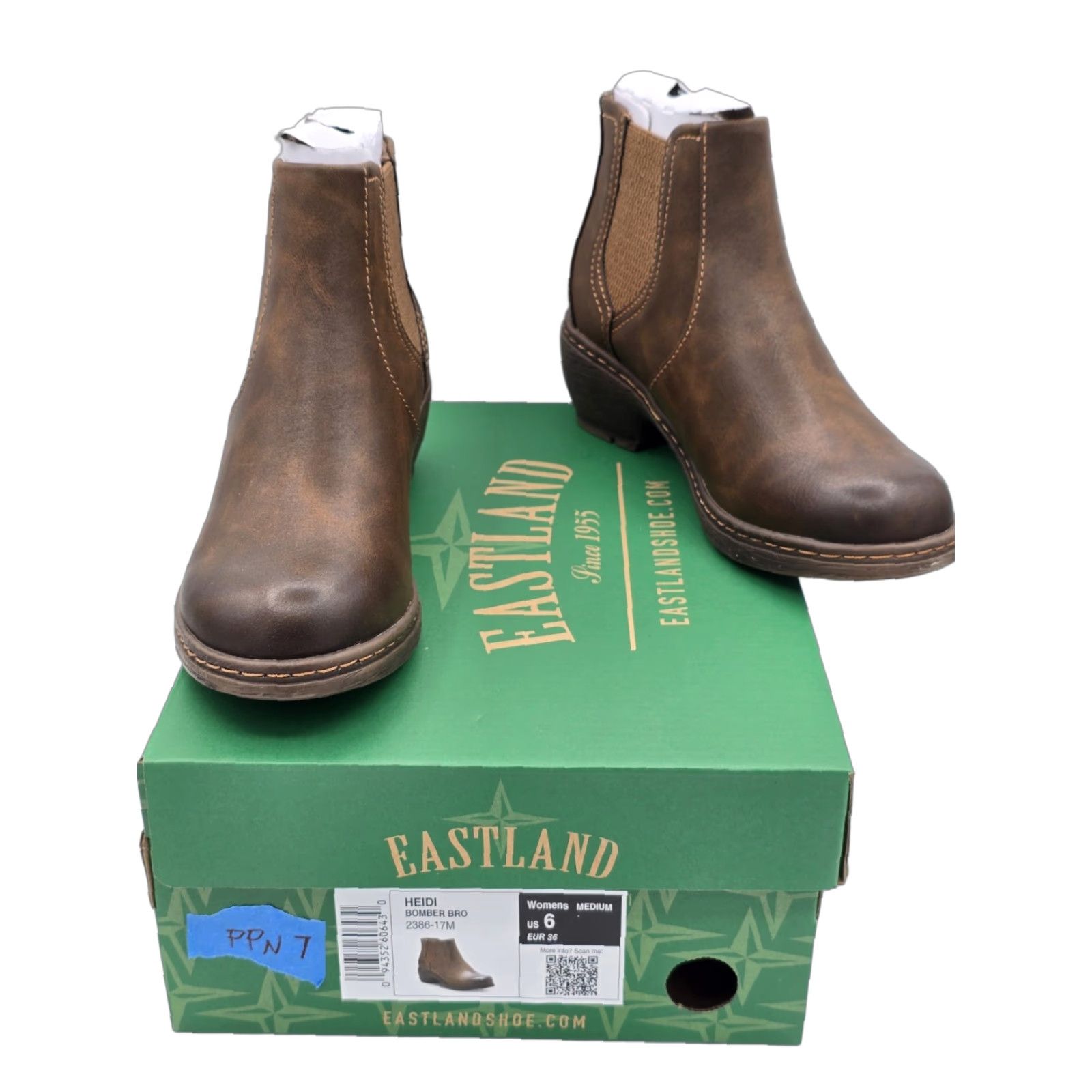 Eastland Eastland Women’s Heidi Bomber Bootie - Brown Leather Boot 2386-17M Sz 6 M, Shoes, Boots, Casual Women’s Size US 6 / IT 36 - 1 Thumbnail